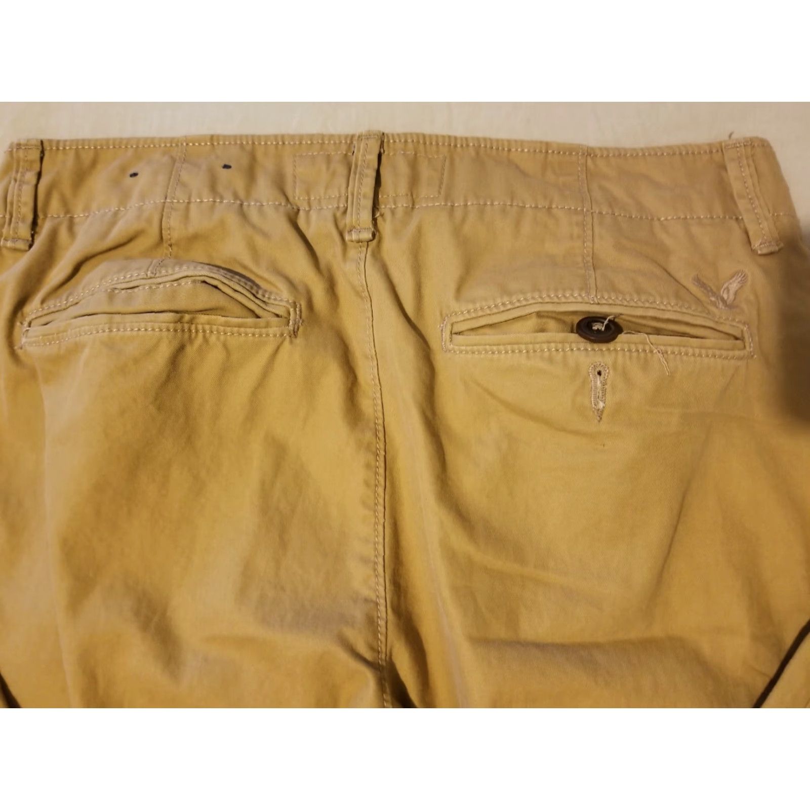 American Eagle Outfitters VINTAGE American Eagle Outfitters Khaki Dress Pants 29x30 Cotton Slack Chino Trouser Mens Beige 29x30 Regular Inches Pants Size US 29 - 2 Thumbnail