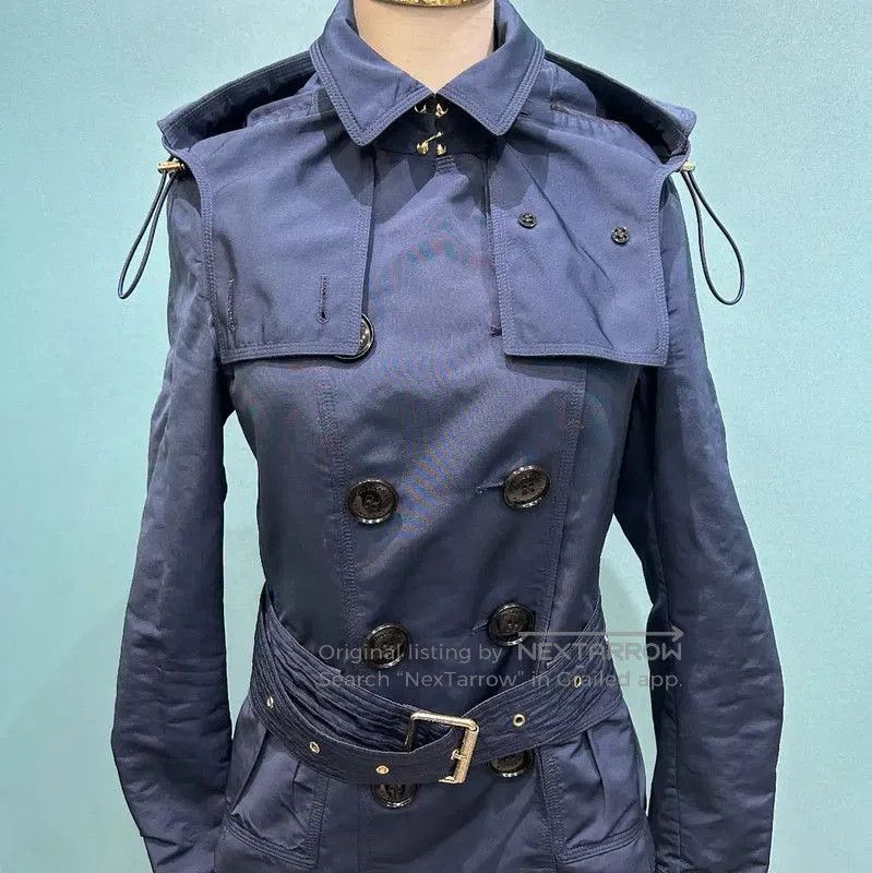 Burberry Burberry Women's Short Navy Spring Autumn Trench Coat. Size S / US 4 / IT 40 - 9 Thumbnail