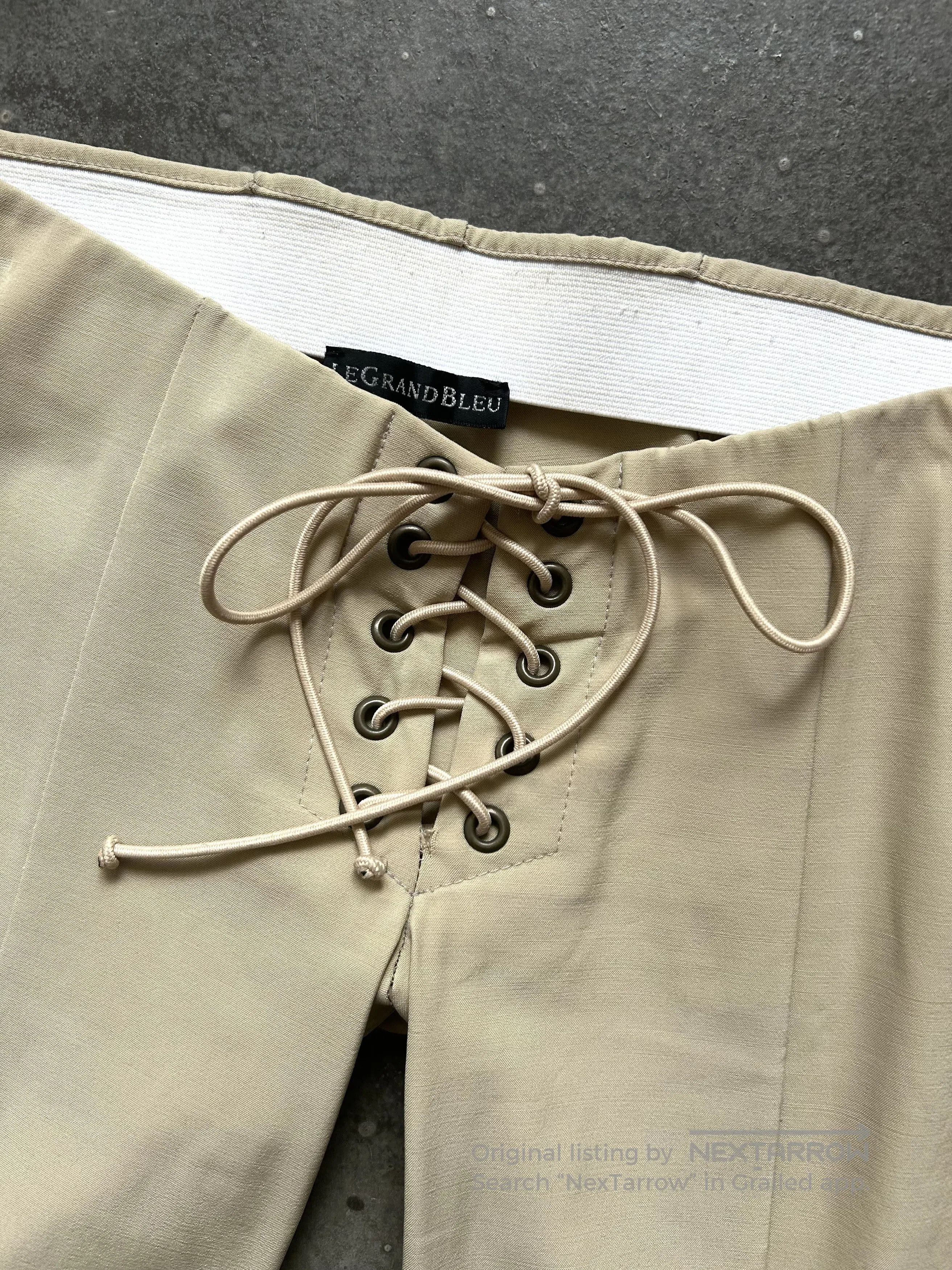 Vintage LGB 00s Drawstring Flared Pants. Size US 31 - 4 Thumbnail