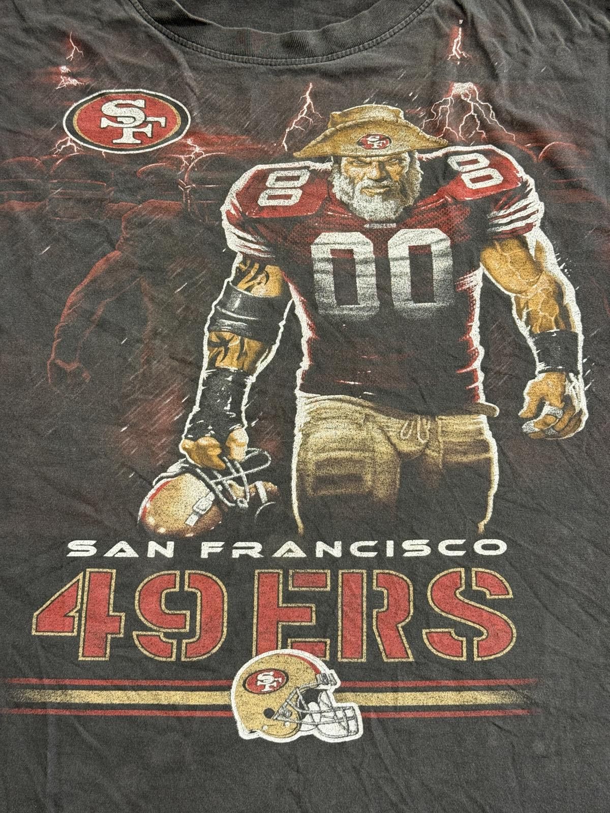 NFL Faded San Francisco 49ers Gold Miner T-shirt Lighnting 4XL Size US XXL / EU 58 / 5 - 4 Thumbnail