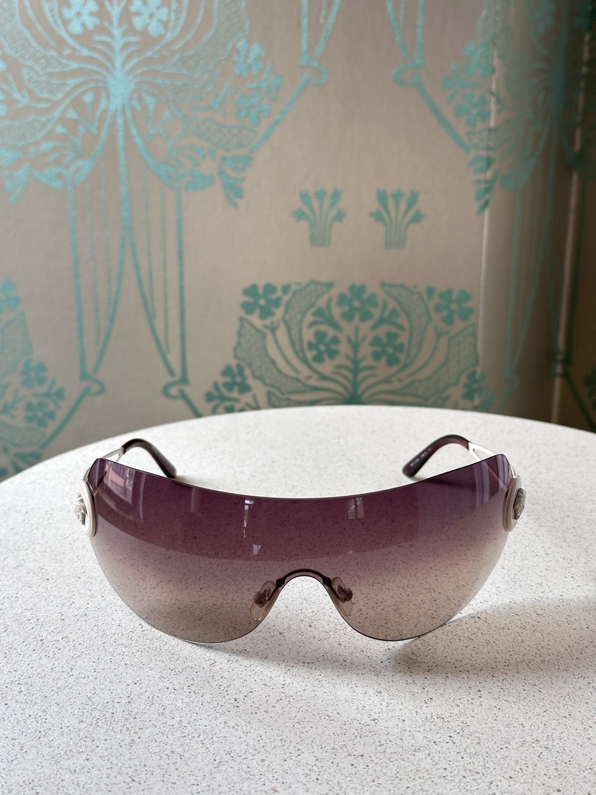Versace VERSACE Shield Mask Beige Brown Medusa Sunglasses Mod. 2038 Size ONE SIZE - 15 Thumbnail