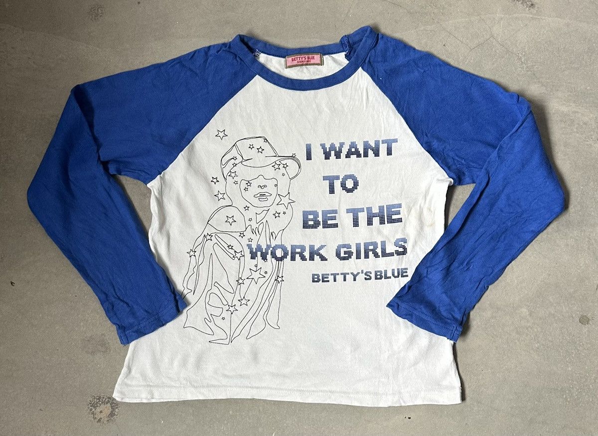 Japanese Brand VINTAGE BETTY BLUE HYSTERIC INSPIRED RAGLAN TEE Size US S / EU 44-46 / 1 - 1 Thumbnail