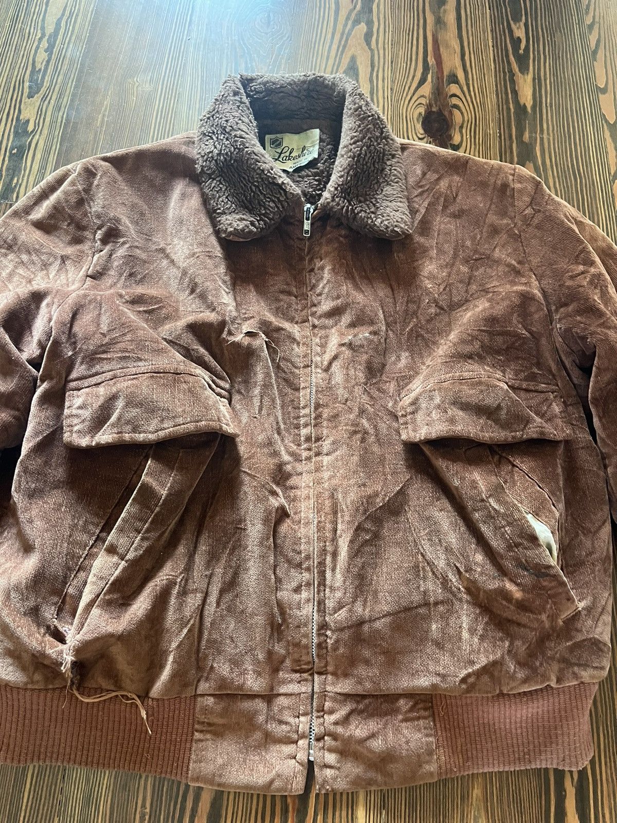 Vintage Vintage Corduroy Sherpa Bomber Jacket Size US M / EU 48-50 / 2 - 2 Thumbnail