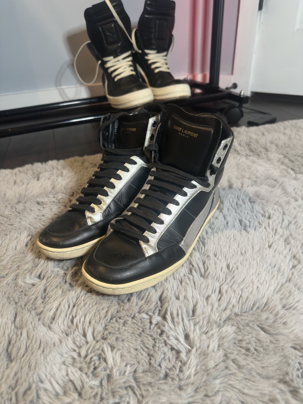 Saint Laurent Paris SAINT LAURENT PARIS SLP SL/36H Silver Star Sneakers Size US 8.5 / EU 41-42 - 1 Thumbnail