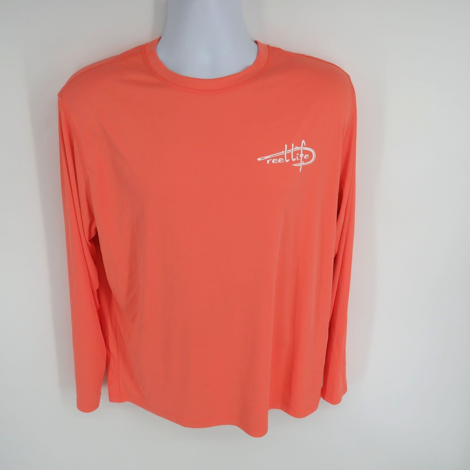 Other Reel Life Mens Medium Coral Long Sleeve UPF 50+ Shirt Lightw Size US M / EU 48-50 / 2 - 1 Thumbnail