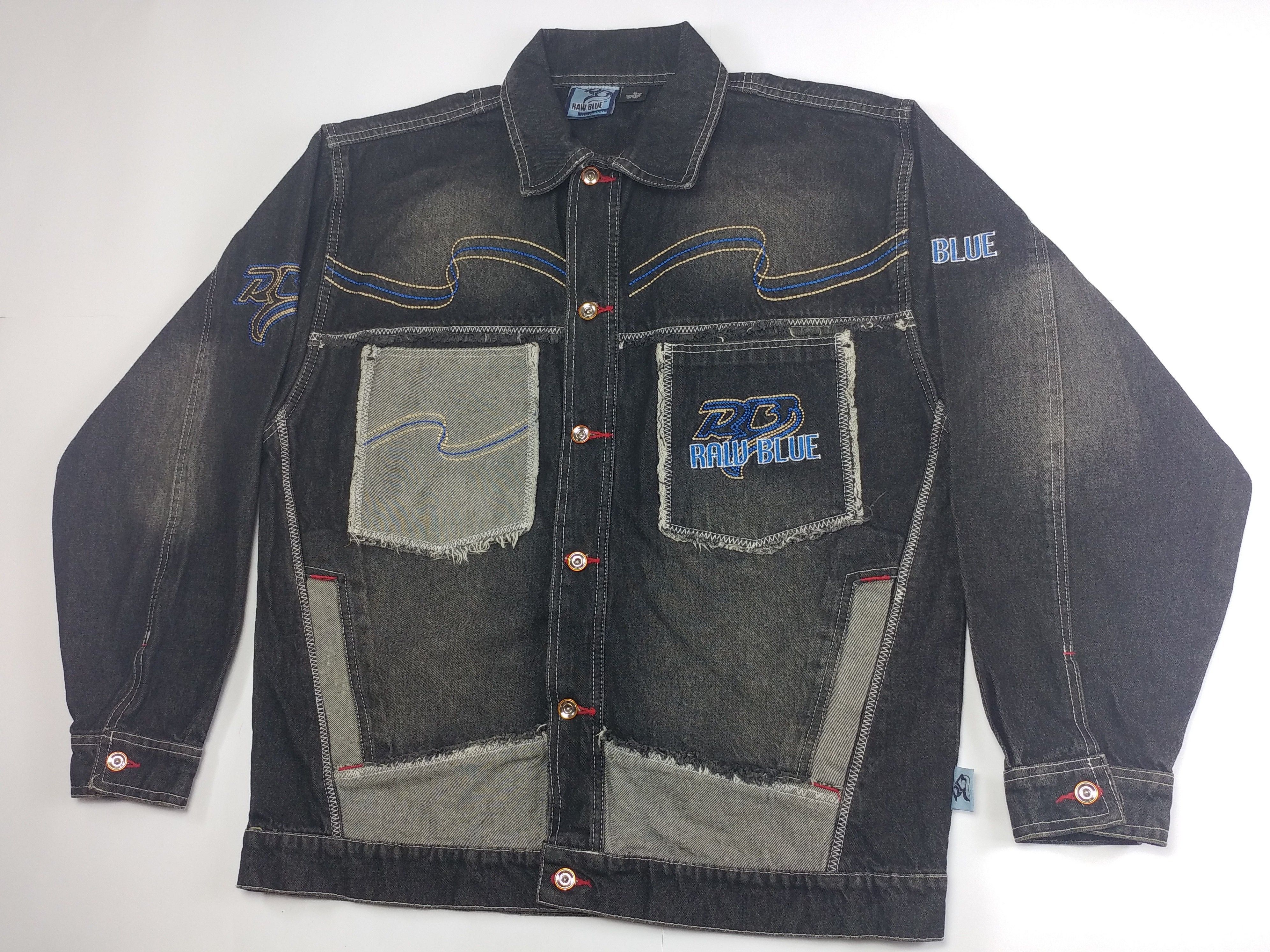Vintage Raw Blue jacket, vintage denim jacket, 90s hip hop, 1990s XL Size US XL / EU 56 / 4 - 14 Thumbnail