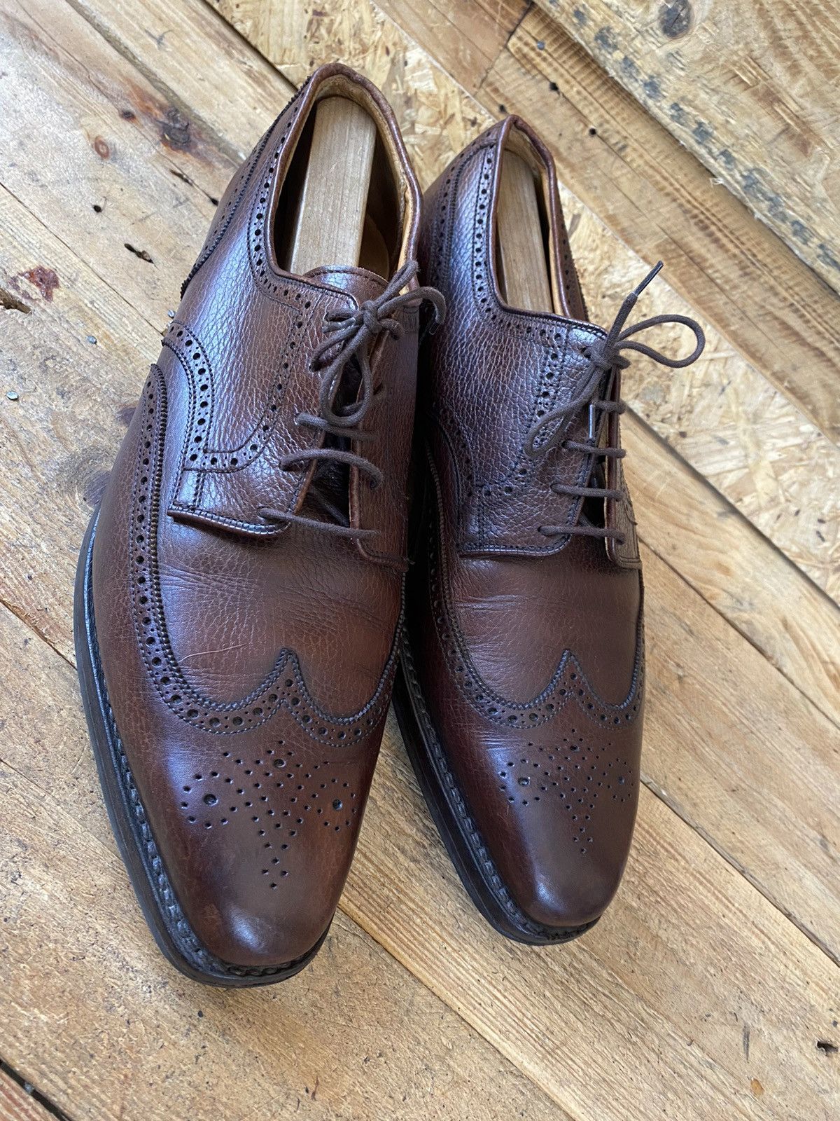Crockett & Jones Crockett and jones rugby pebble grain brown leather oxford Size US 11.5 / EU 44-45 - 1 Thumbnail