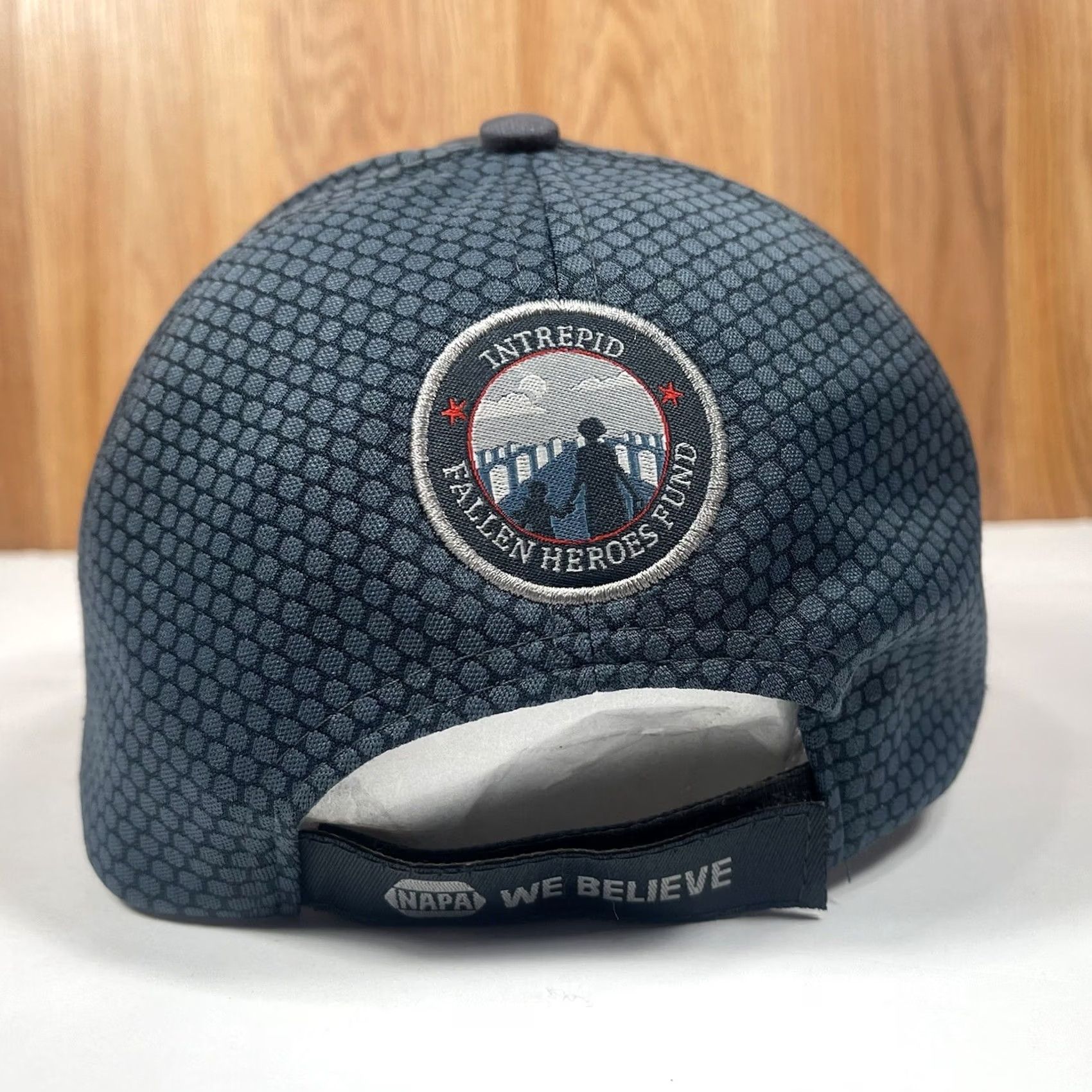 Vintage NAPA We Believe In Heroes Fallen Heroes Foundation Adult Adjustable Hat Cap Grey Unisex Boys Girls Mens Womens StrapBack Cap Size ONE SIZE - 5 Thumbnail