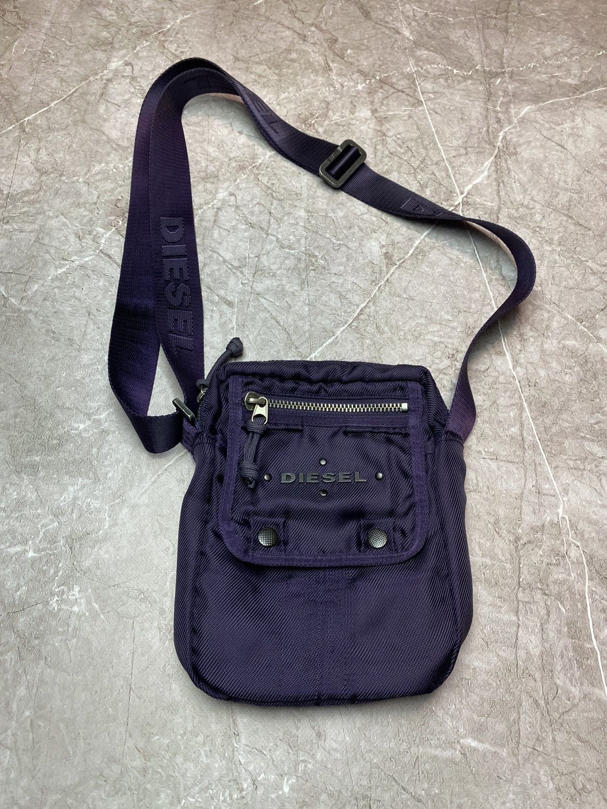 Diesel × Vintage Diesel Chocolate Purple Nylon Small Crossbody Cargo Bag Size ONE SIZE - 6 Thumbnail