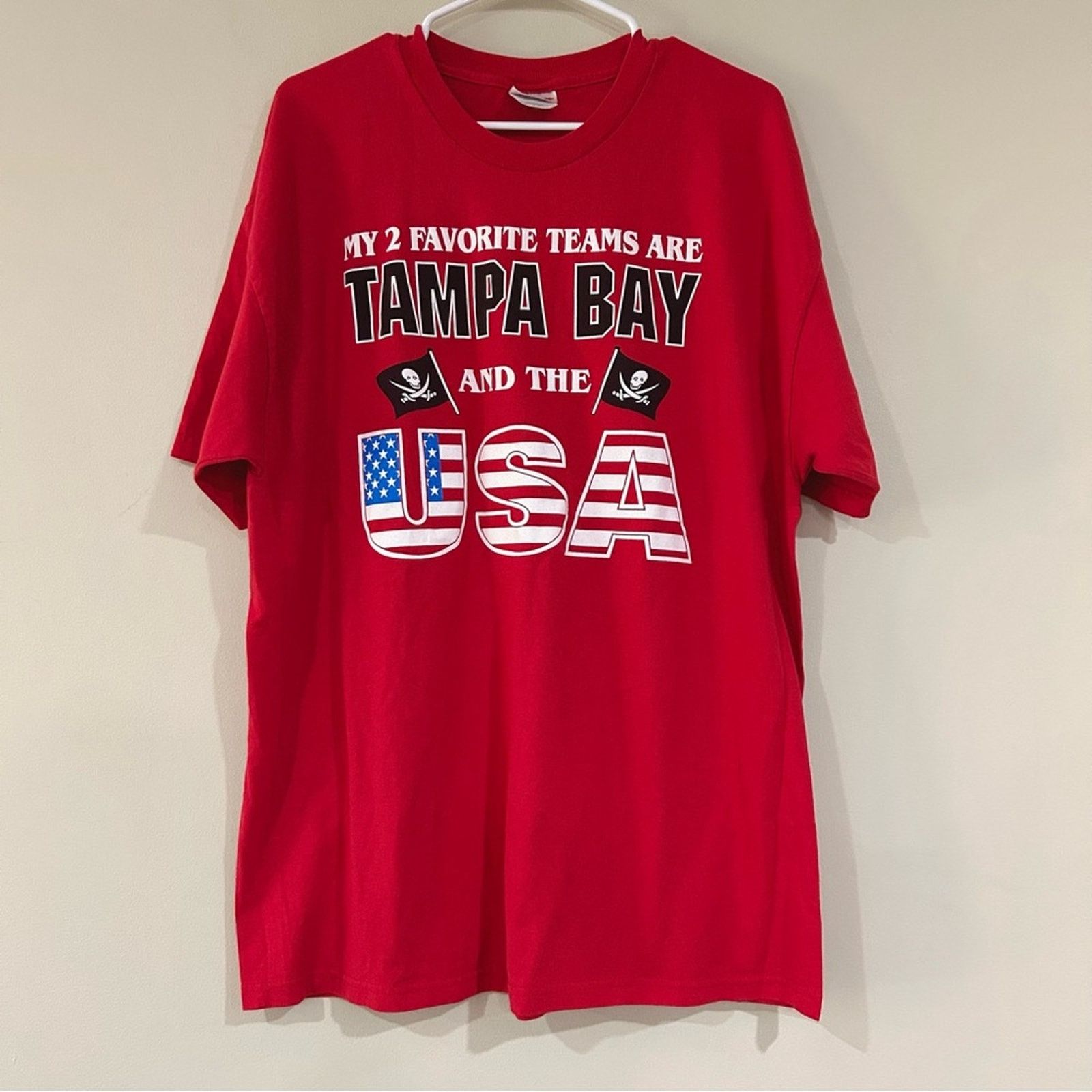 Hanes Favorite Teams Tampa Bay And The USA Shirt Size US XL / EU 56 / 4 - 1 Thumbnail