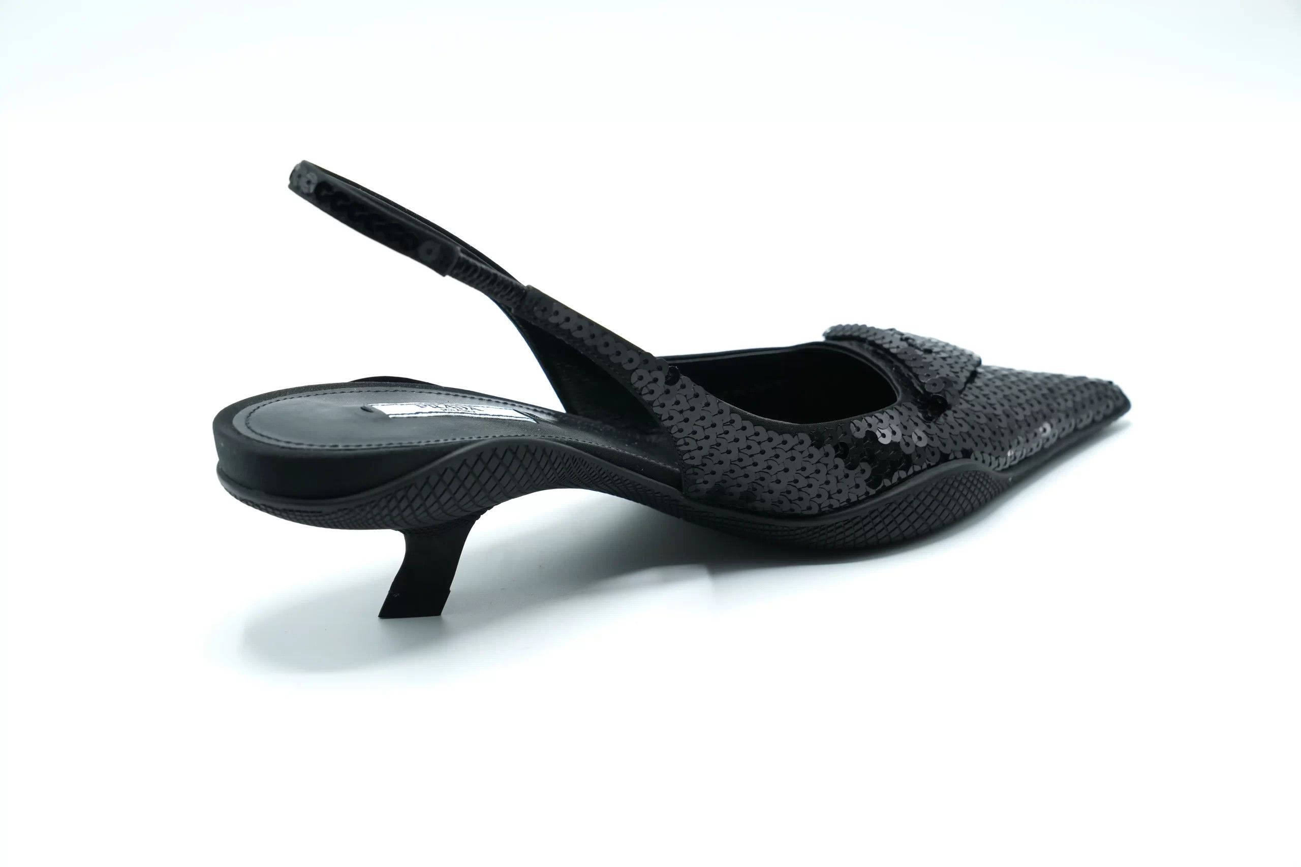 Prada o1w1db11124 High Heel Slingbacks in Black Size US 6 / IT 36 - 4 Thumbnail
