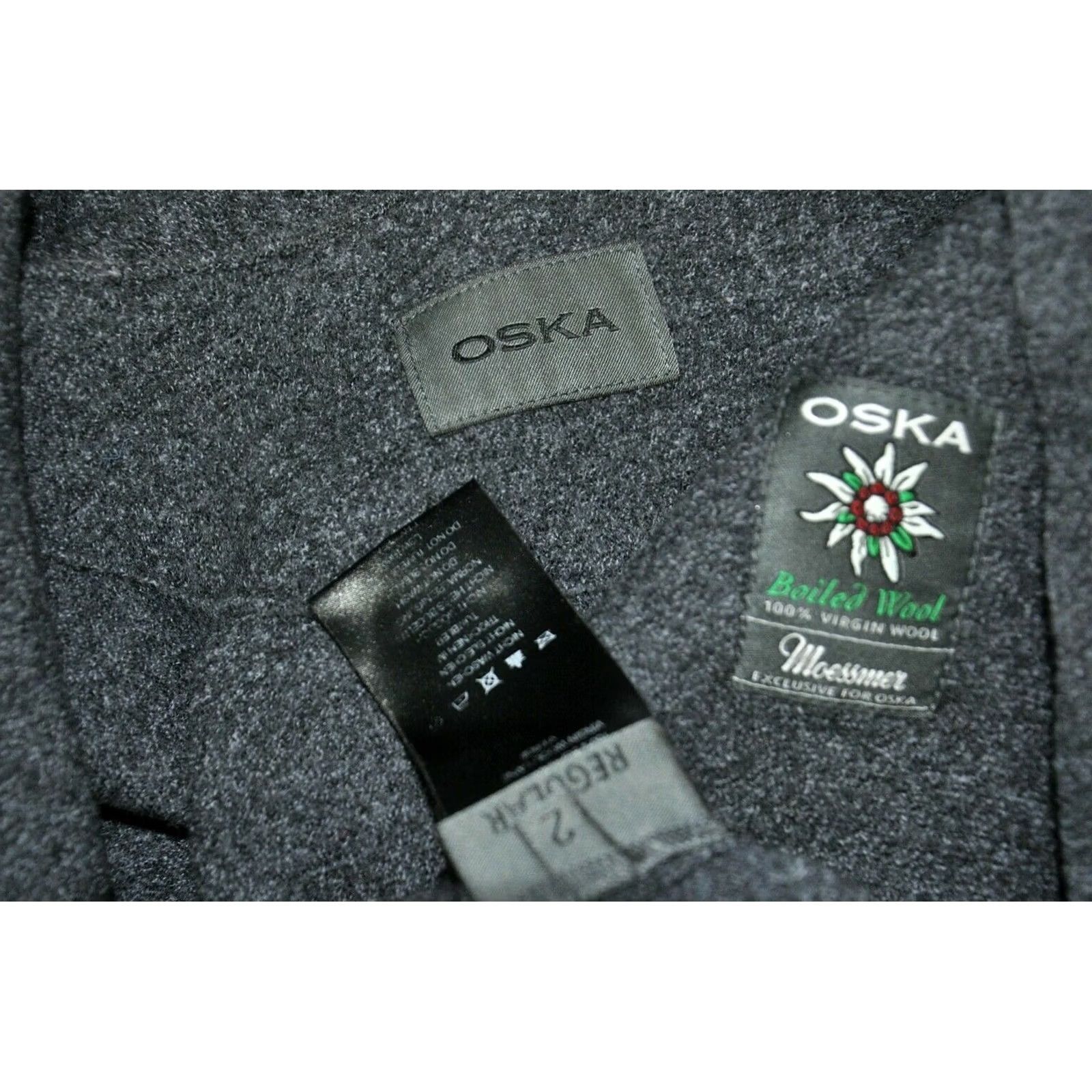 Vintage OSKA MOESSMER WOOL Cape Jacket Gray Women's 10 Regular Wool Lining Button Casual Fall Spring Winter Mens WomensGirls Size L / US 10 / IT 46 - 7 Thumbnail