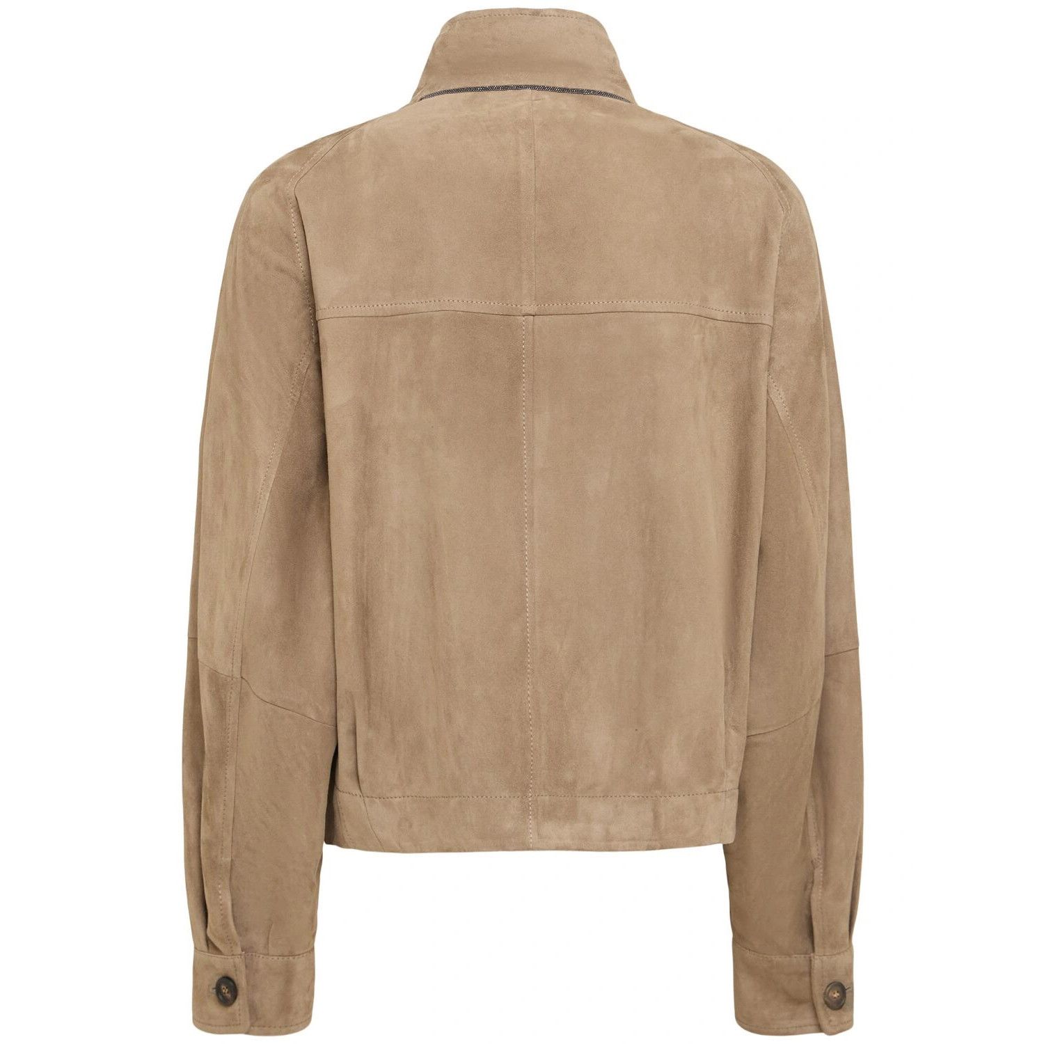 Brunello Cucinelli BRUNELLO CUCINELLI Brown Leather Jacket New & Authentic (Wom Size M / US 6-8 / IT 42-44 - 2 Thumbnail