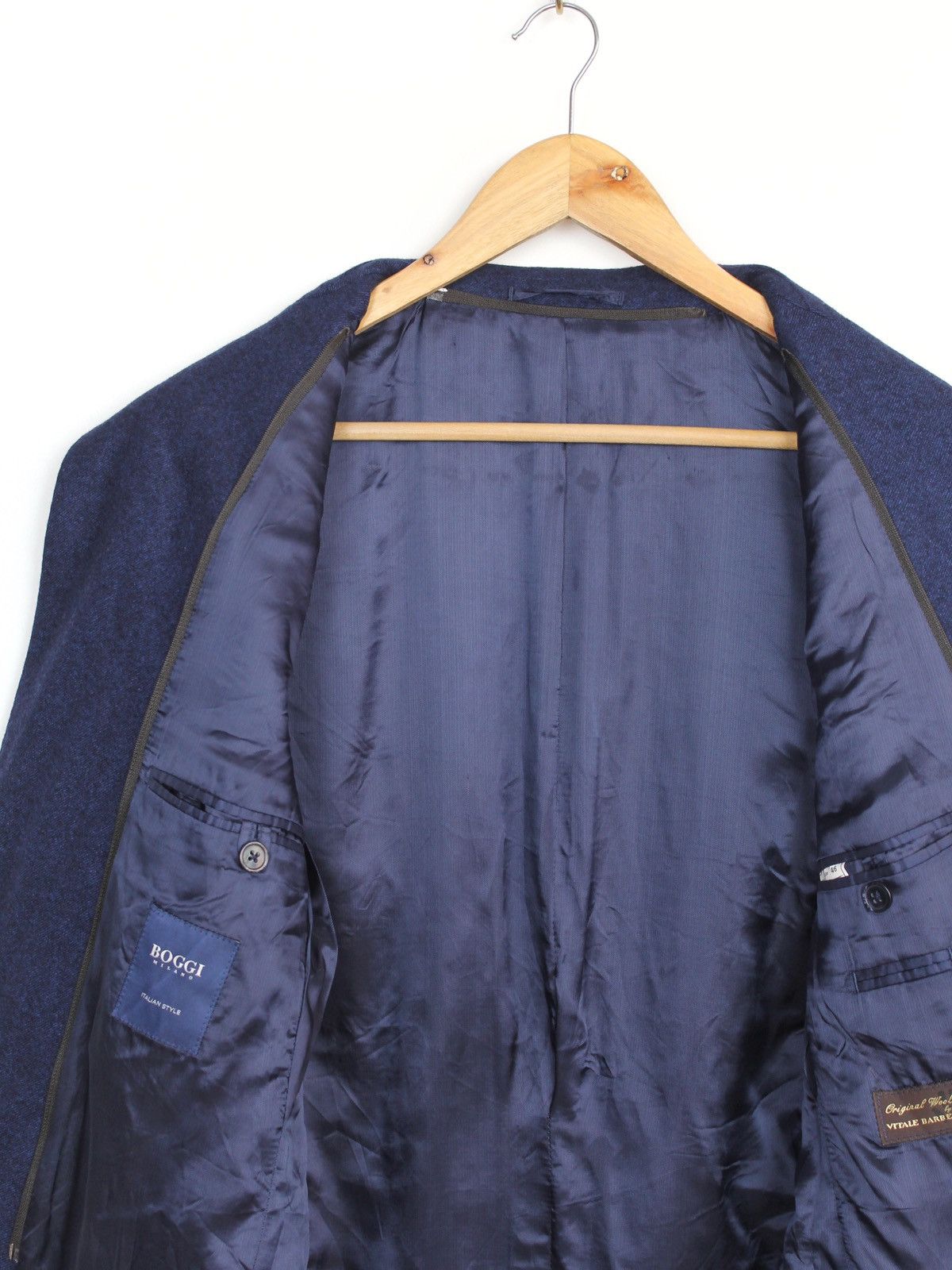 Boggi Boggi Milano Blue Wool Blazer Jacket Size US S / EU 44-46 / 1 - 7 Thumbnail