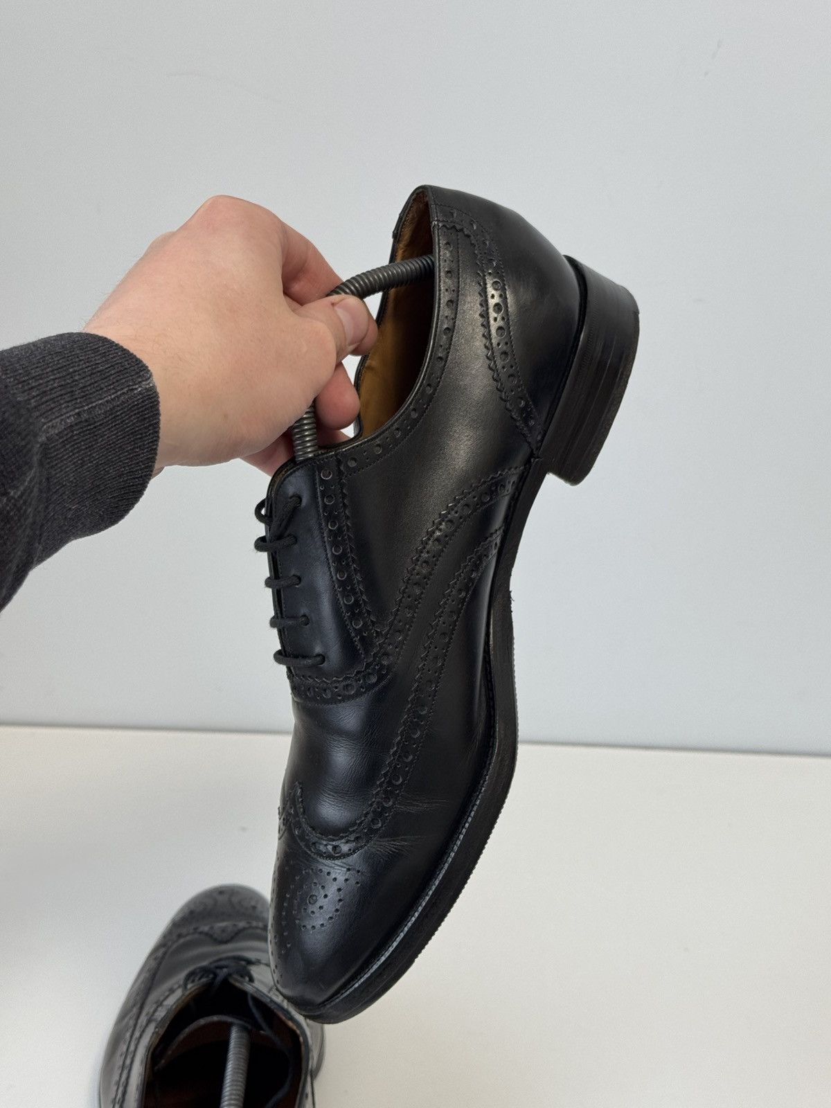 Barker Barker Black Leather Wingtip Brogue Oxford Shoes US 10.5 Size US 10.5 / EU 43-44 - 9 Thumbnail