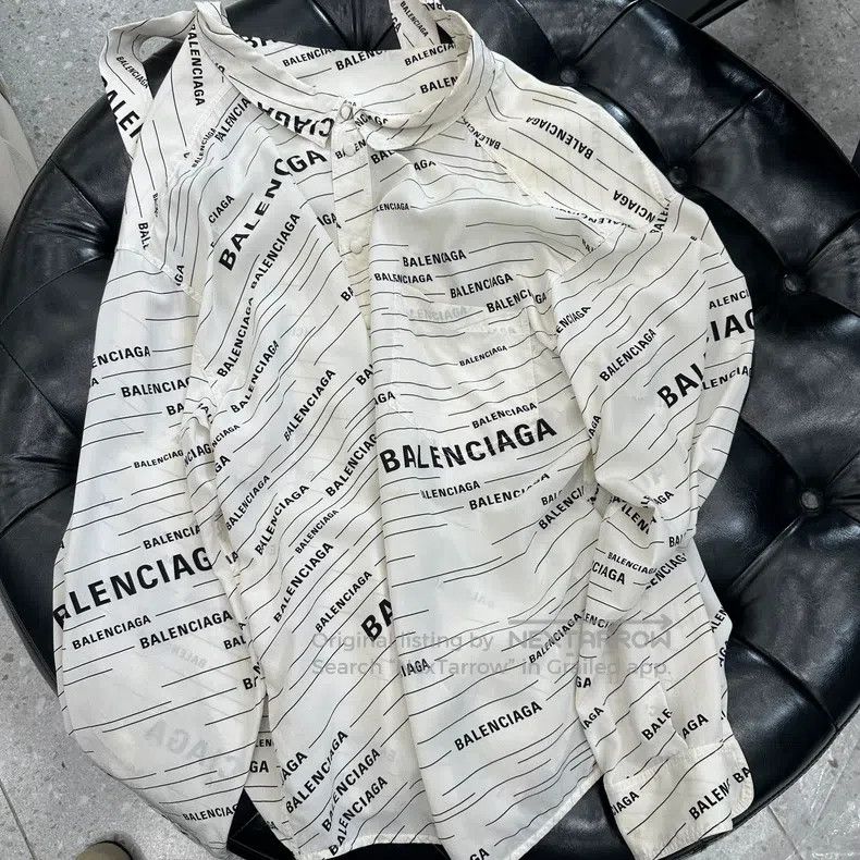 Balenciaga Balenciaga Long Sleeve Shirt, White, Size 36 Size XS / US 0-2 / IT 36-38 - 1 Thumbnail