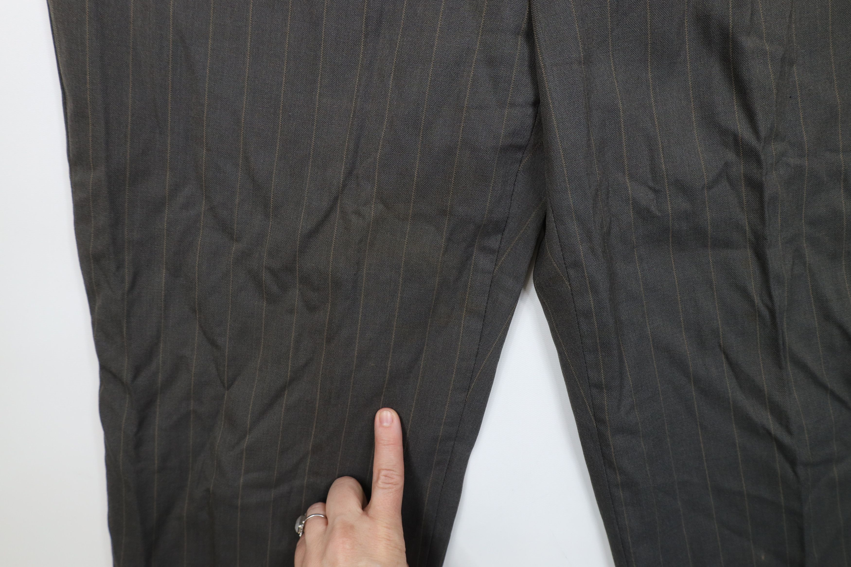 Vintage Vintage 70s Striped Wool Blend Knit Wide Leg Chino Pants USA Size US 34 / EU 50 - 6 Thumbnail