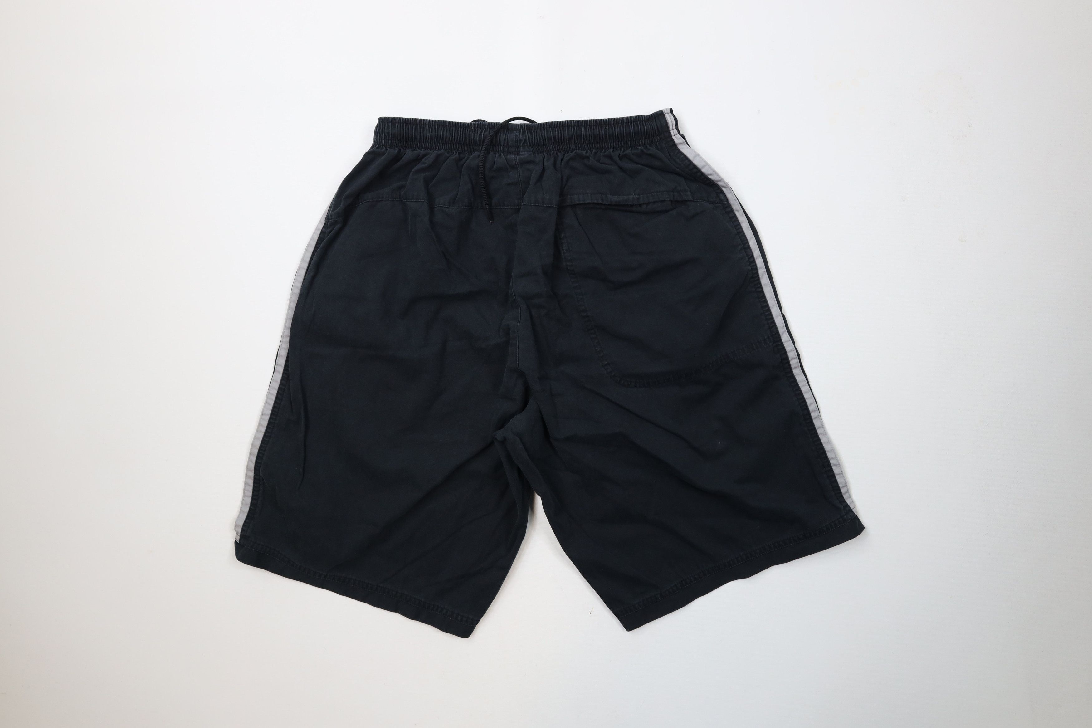 Nike × Vintage Vintage 90s Y2K Nike Scott Mini Swoosh Shorts Black Cotton Size US 32 / EU 48 - 9 Thumbnail
