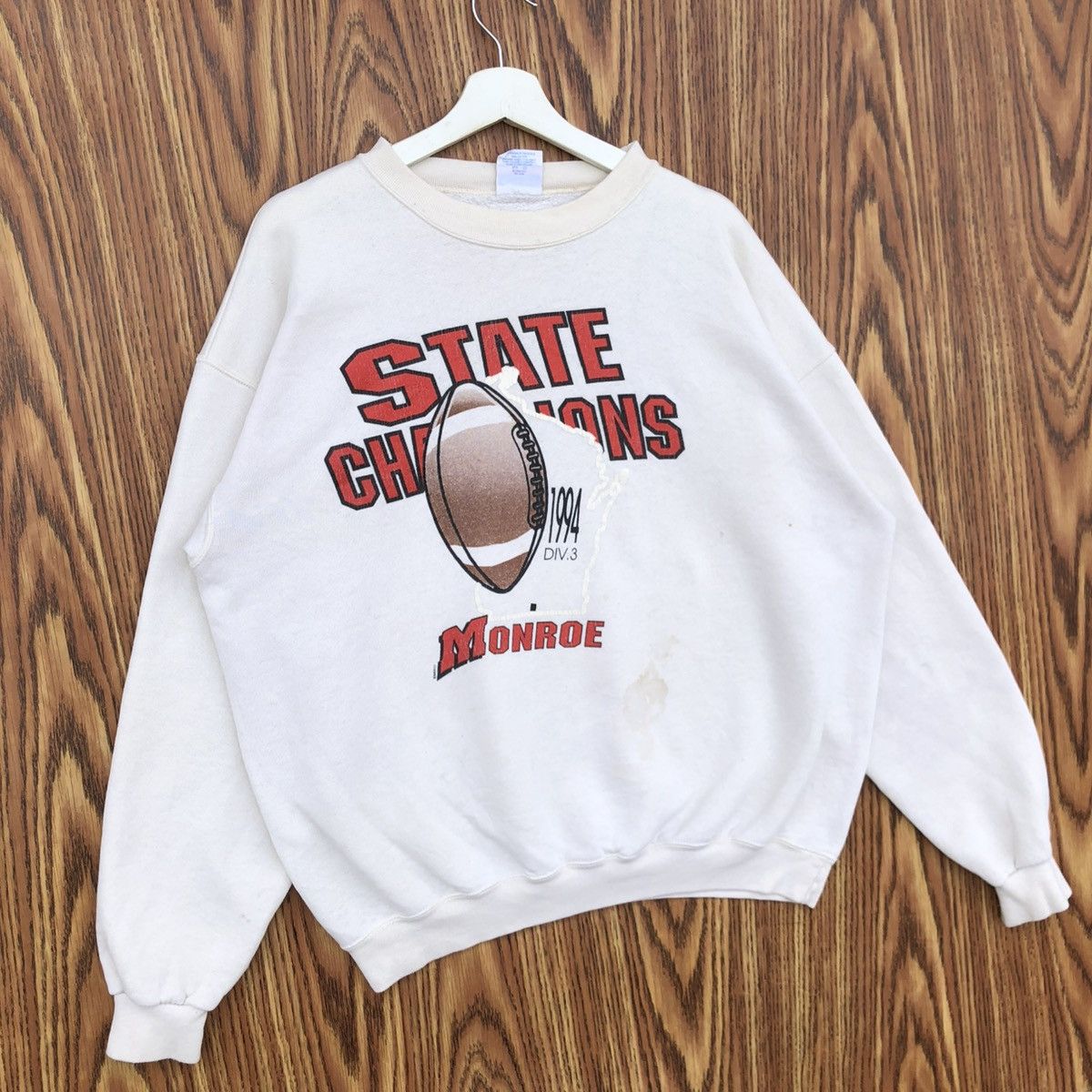 Vintage Vintage State Champion American Football Crewneck Sweatshirt Size US XL / EU 56 / 4 - 2 Thumbnail