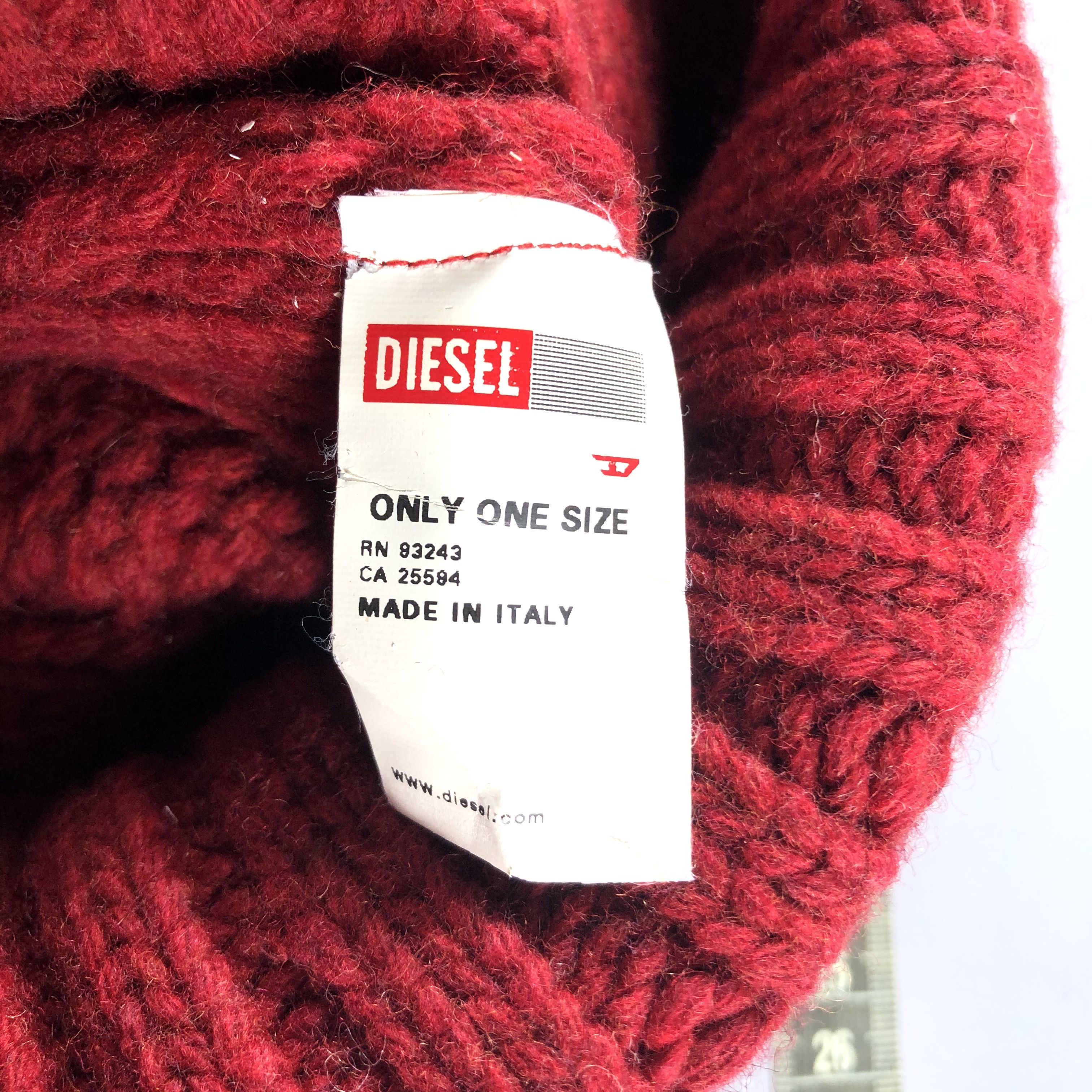 Diesel Diesel Aran Isle Beanie Snow Hat Snow Cap -D108 Size ONE SIZE - 5 Thumbnail