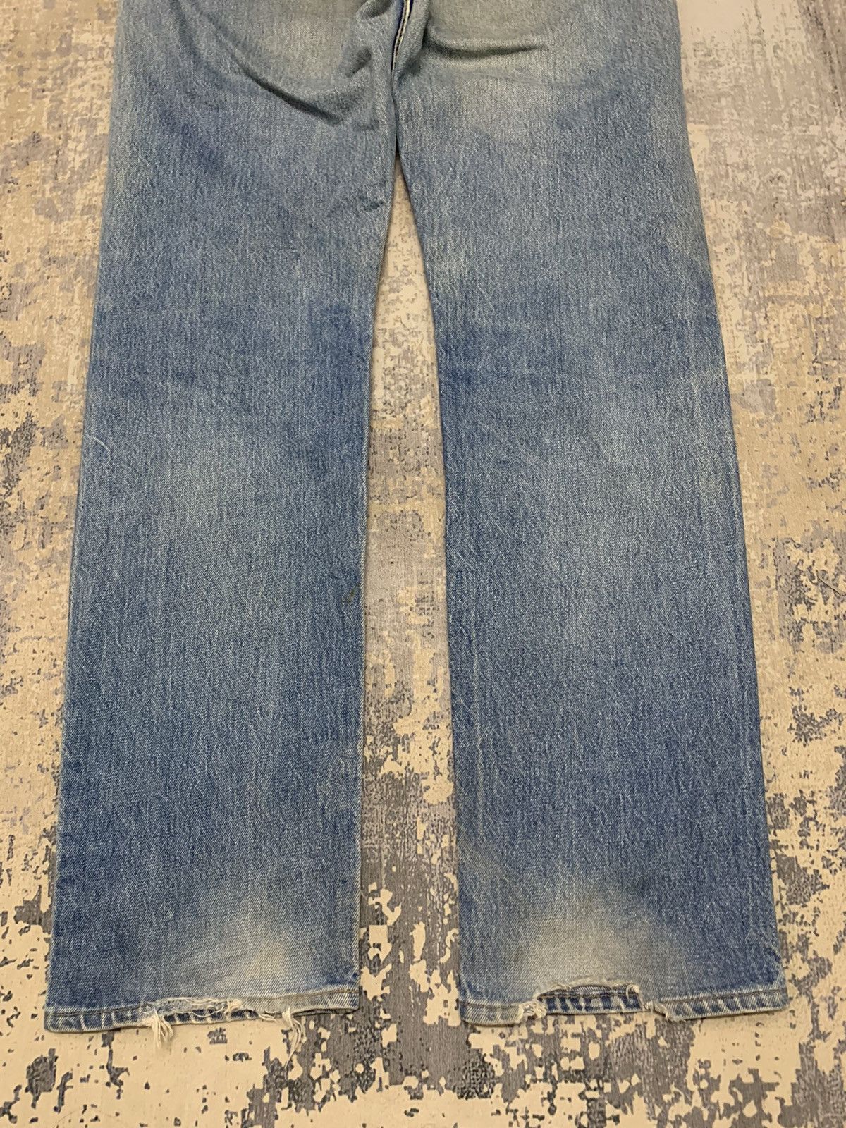 Jean Vintage 80s Sashiko Reworked Levis 501 Distressed Jeans Size US 34 / EU 50 - 15 Thumbnail