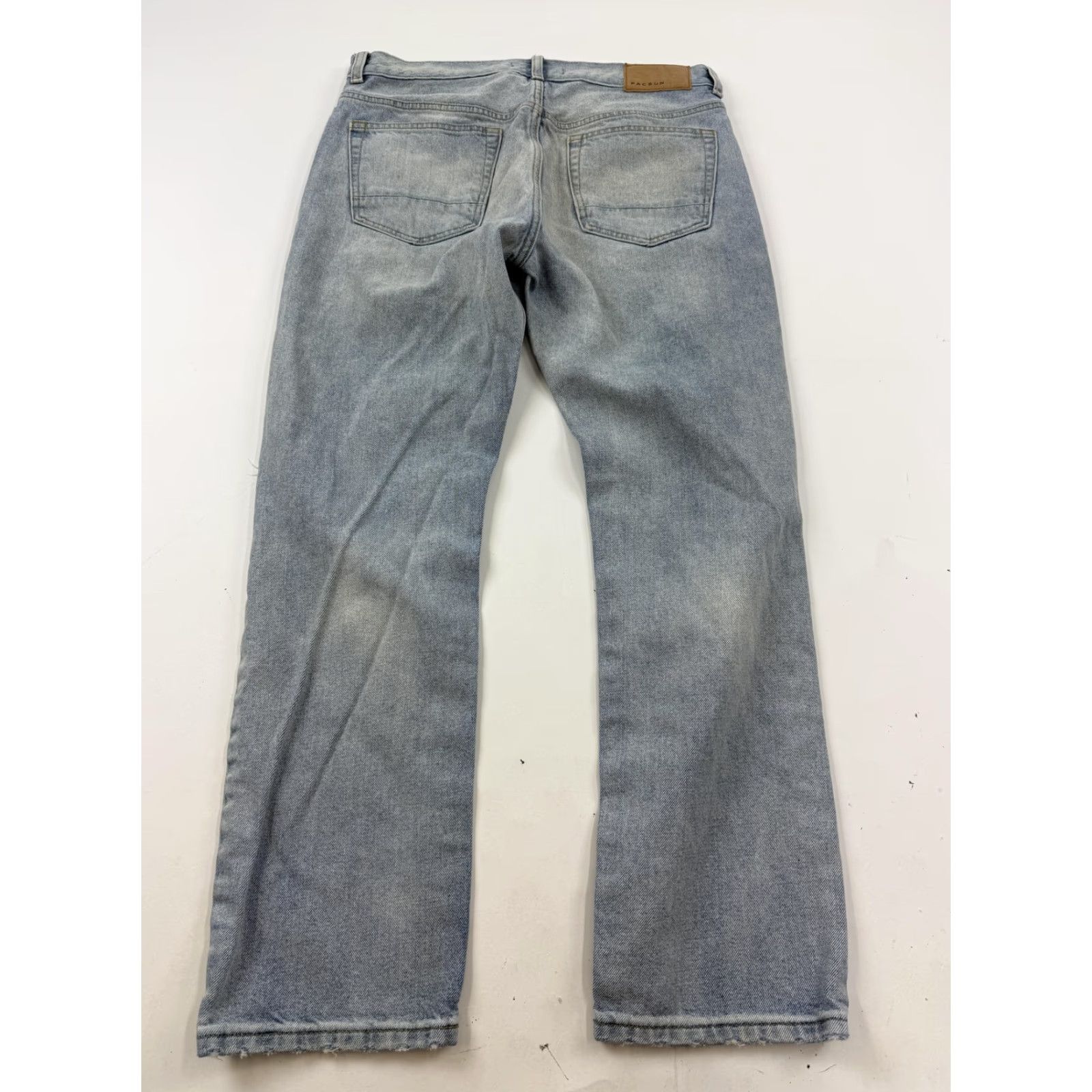 Pacsun VINTAGE PacSun Jeans Mens 32x29 Light Blue Relaxed Distressed Denim Size US 32 / EU 48 - 6 Thumbnail