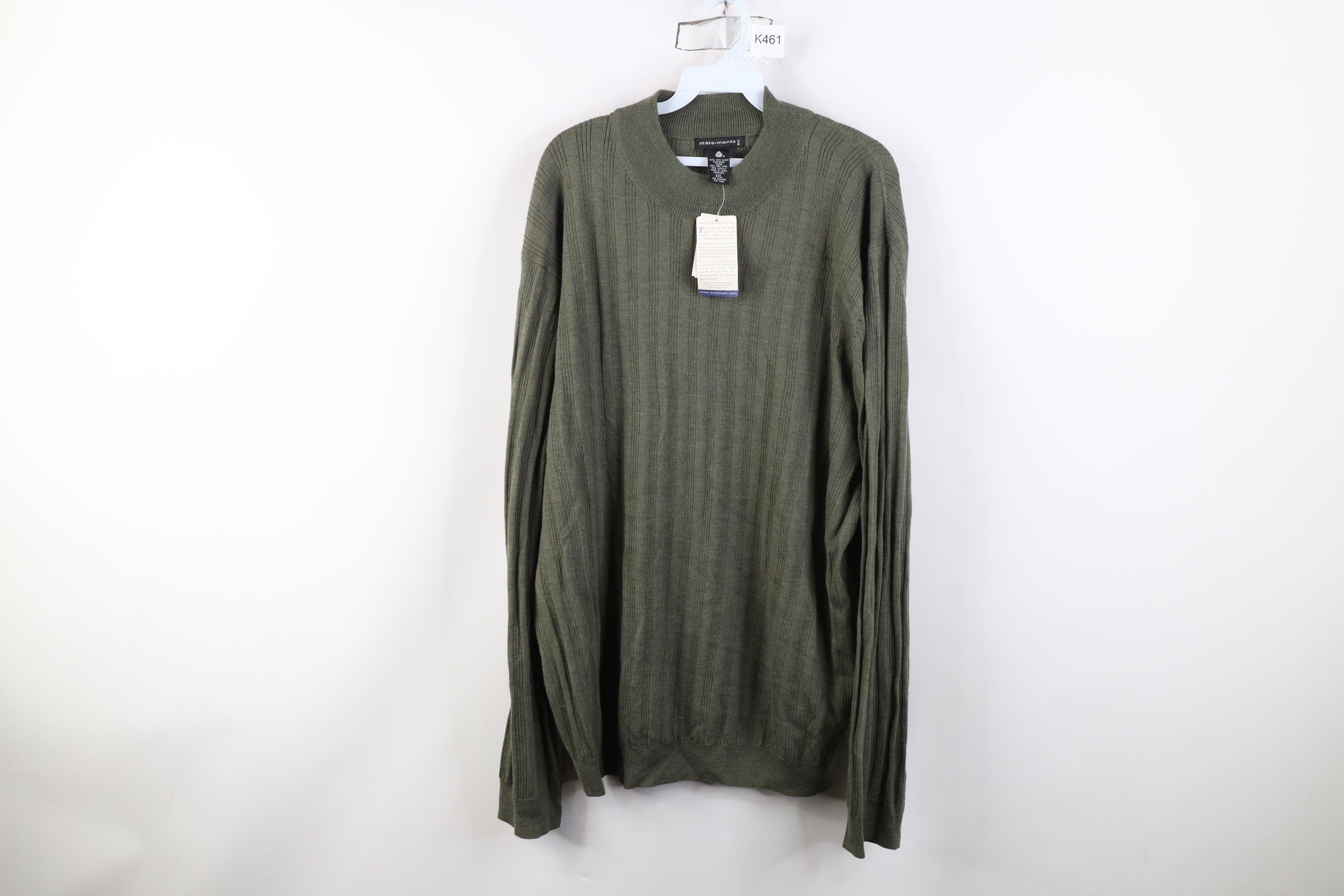 Vintage Deadstock Vintage 90s Streetwear Knit Mock Neck Sweater Size US XXL / EU 58 / 5 - 1 Thumbnail