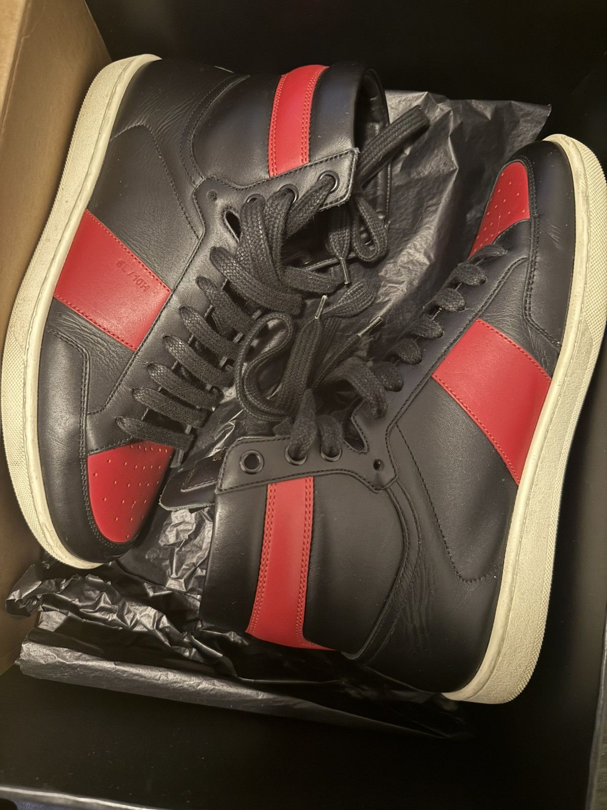 Yves Saint Laurent Saint Laurent mens high top embroidered logo