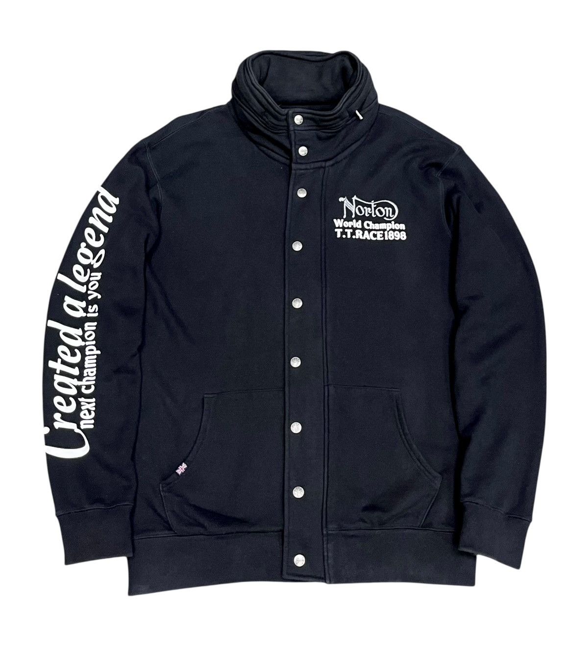 Norton 🔥Vintage NORTON Rocker Club Hoodie w/ Moto Punk Graphics Size US L / EU 52-54 / 3 - 3 Thumbnail