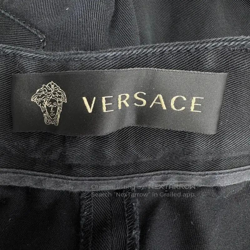 Versace Versace Black Cotton Casual Trousers for Women . Size 28" / US 6 / IT 42 - 3 Thumbnail