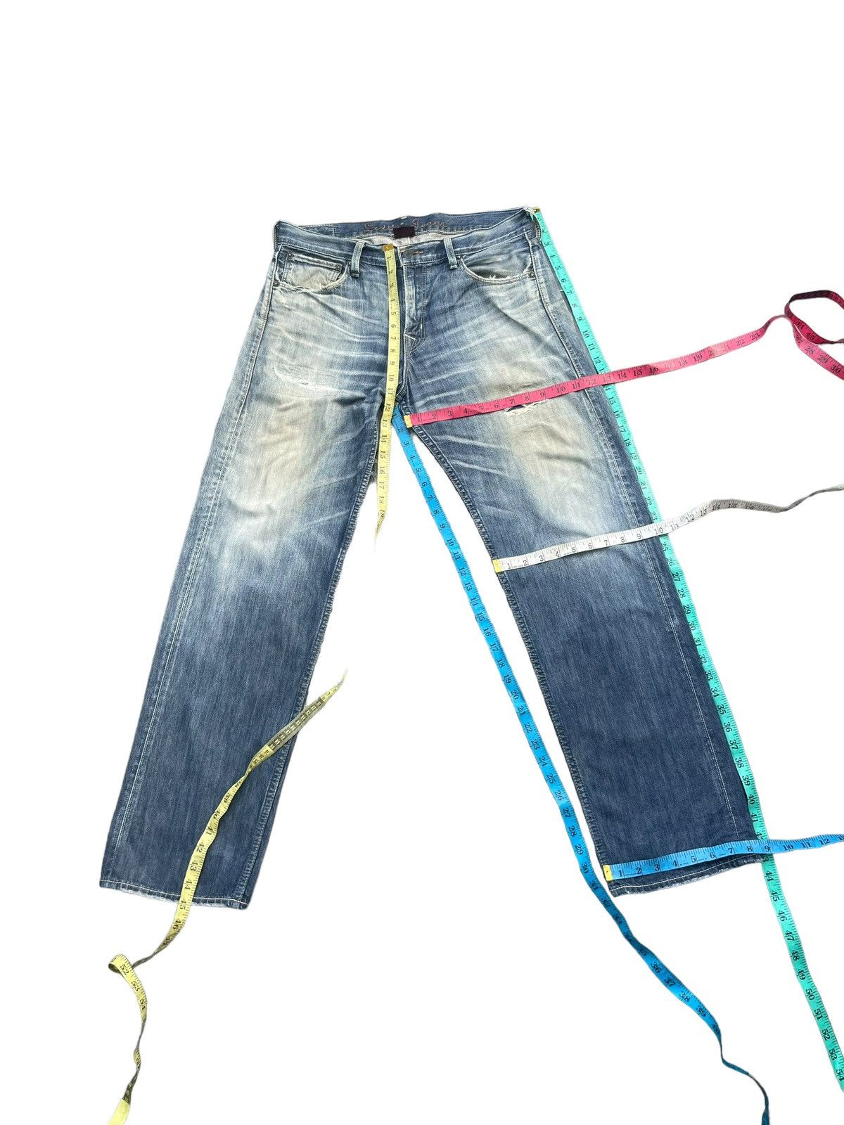 Levi's × Vintage Vintage 2008 Levis Lot 203 Faded & Distresed Size US 35 - 12 Thumbnail