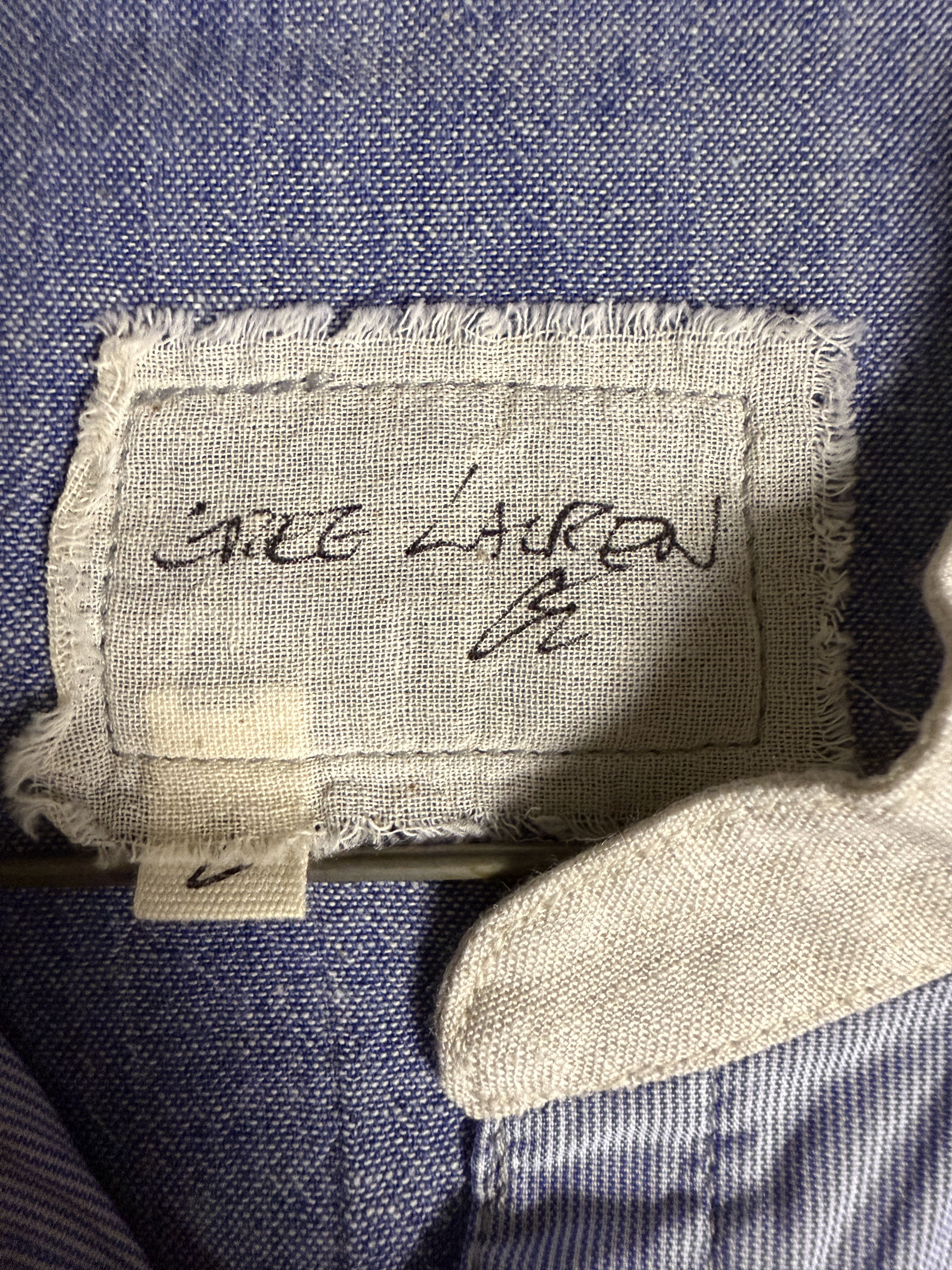 Greg Lauren $950 Greg Lauren Chambray Classic Bib Studio shirt Size US M / EU 48-50 / 2 - 4 Thumbnail