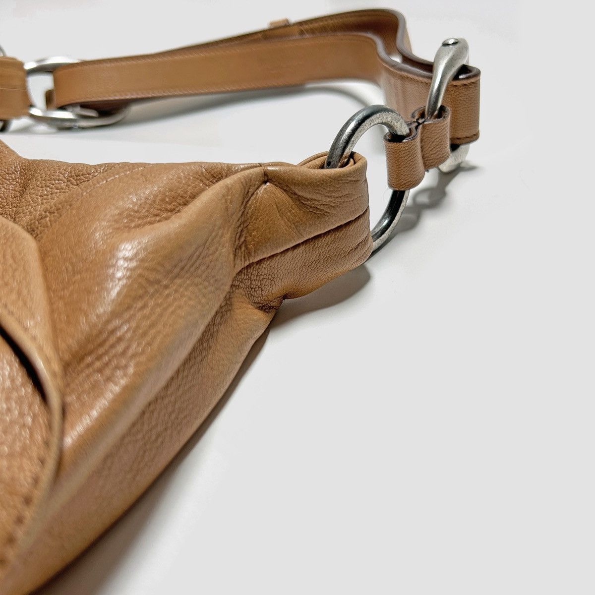Yves Saint Laurent Fall Winter 2003 Nadja Rose Hobo Shoulder Bag Camel/Tan Size ONE SIZE - 9 Thumbnail