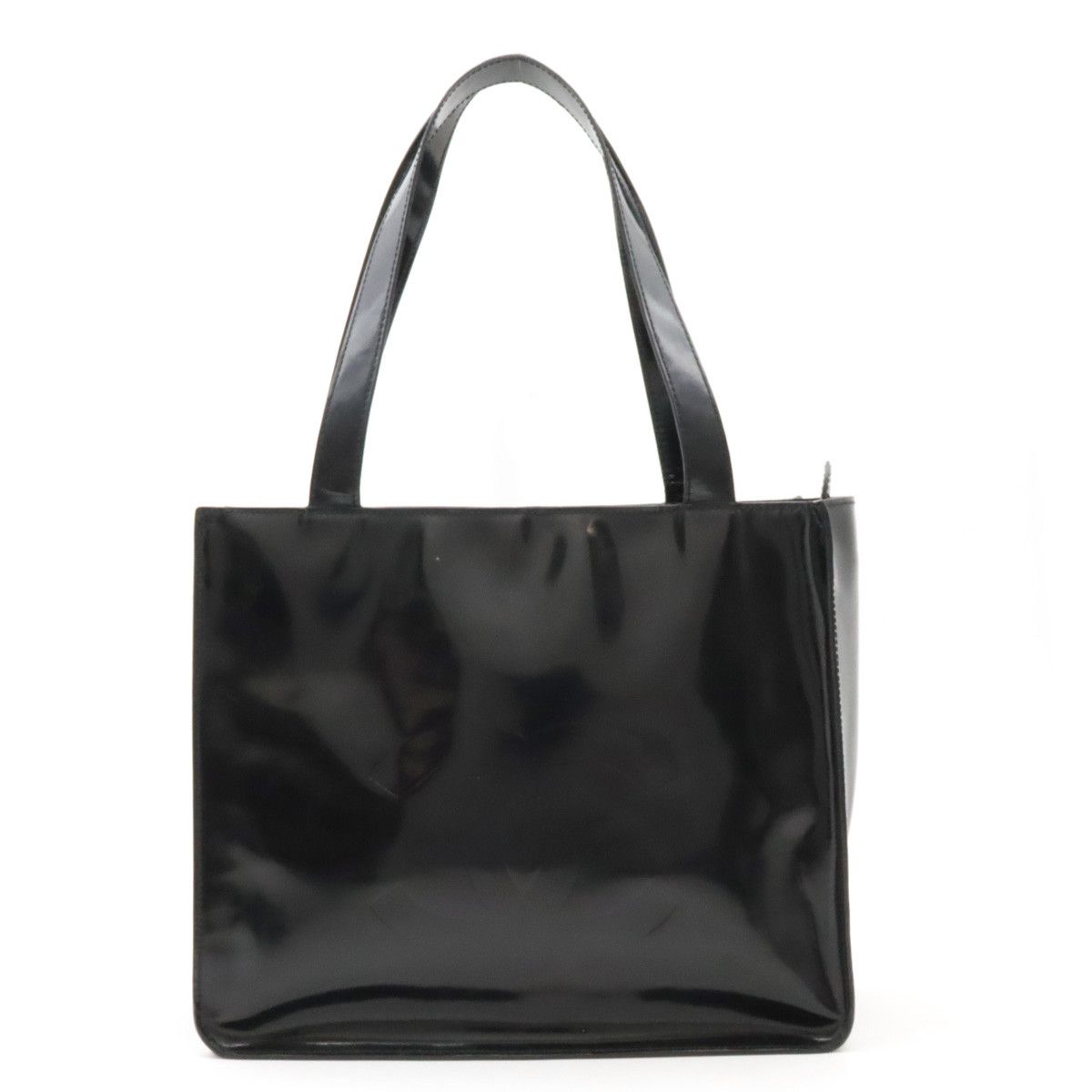 Chanel Chanel Chanel Coco Mark Logo Patent Leather Tote Bag Leather Tote Bag in Very Good Condition Size ONE SIZE - 1 Thumbnail