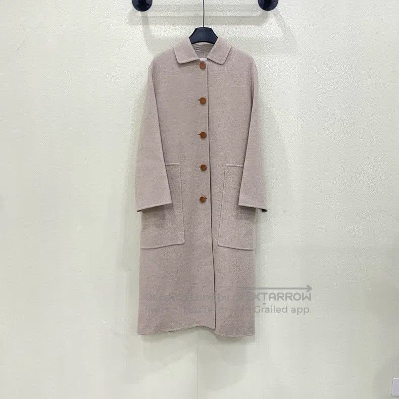 Hermes Hermes Beige Single-breasted Notched Collar Coat Size XXS / US 00 / IT 34 - 1 Thumbnail