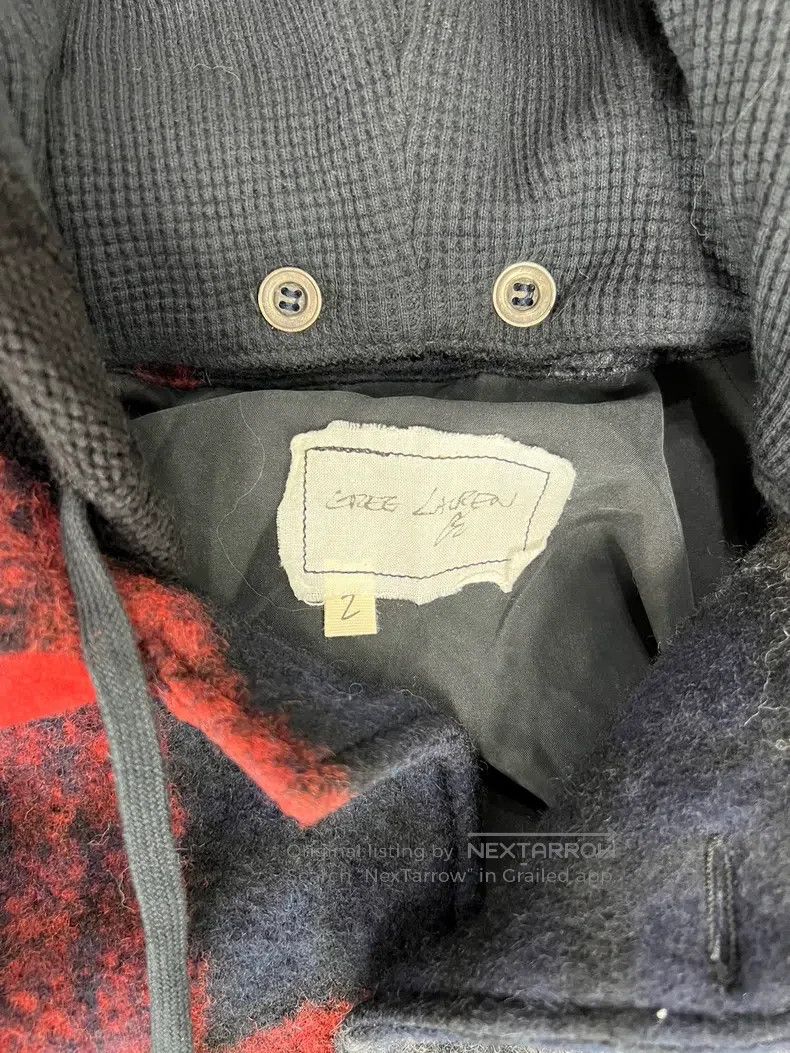 Greg Lauren Greg Lauren Red and Black Cashmere Mixed Spliced Coat Size US M / EU 48-50 / 2 - 2 Thumbnail