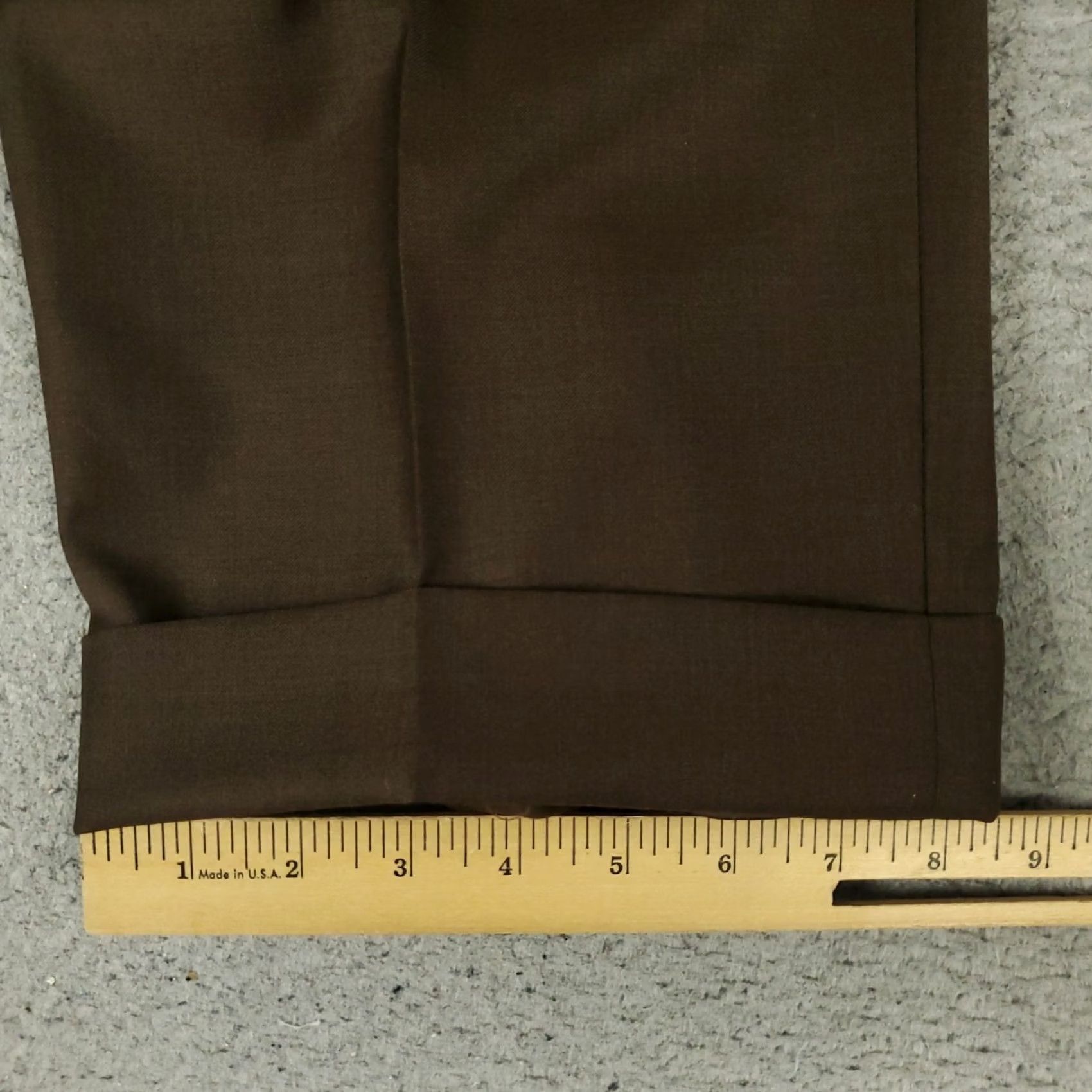 Zanella Zanella Pants Mens 40x30 Brown Bennett Wool Slacks Pleated Trousers Chino Dress Pants Regular Wool Front Pleated Long URL: not applicable Size US 40 / EU 56 - 6 Thumbnail