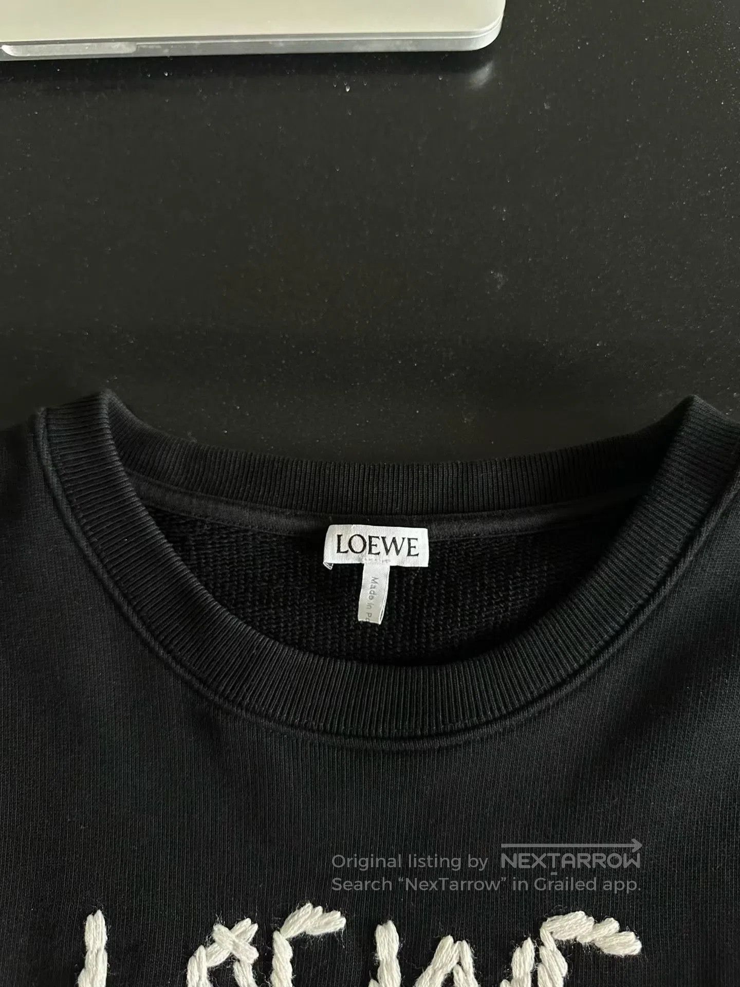 Loewe Loewe Black embroidered logo hoodie| Size M / US 6-8 / IT 42-44 - 3 Thumbnail