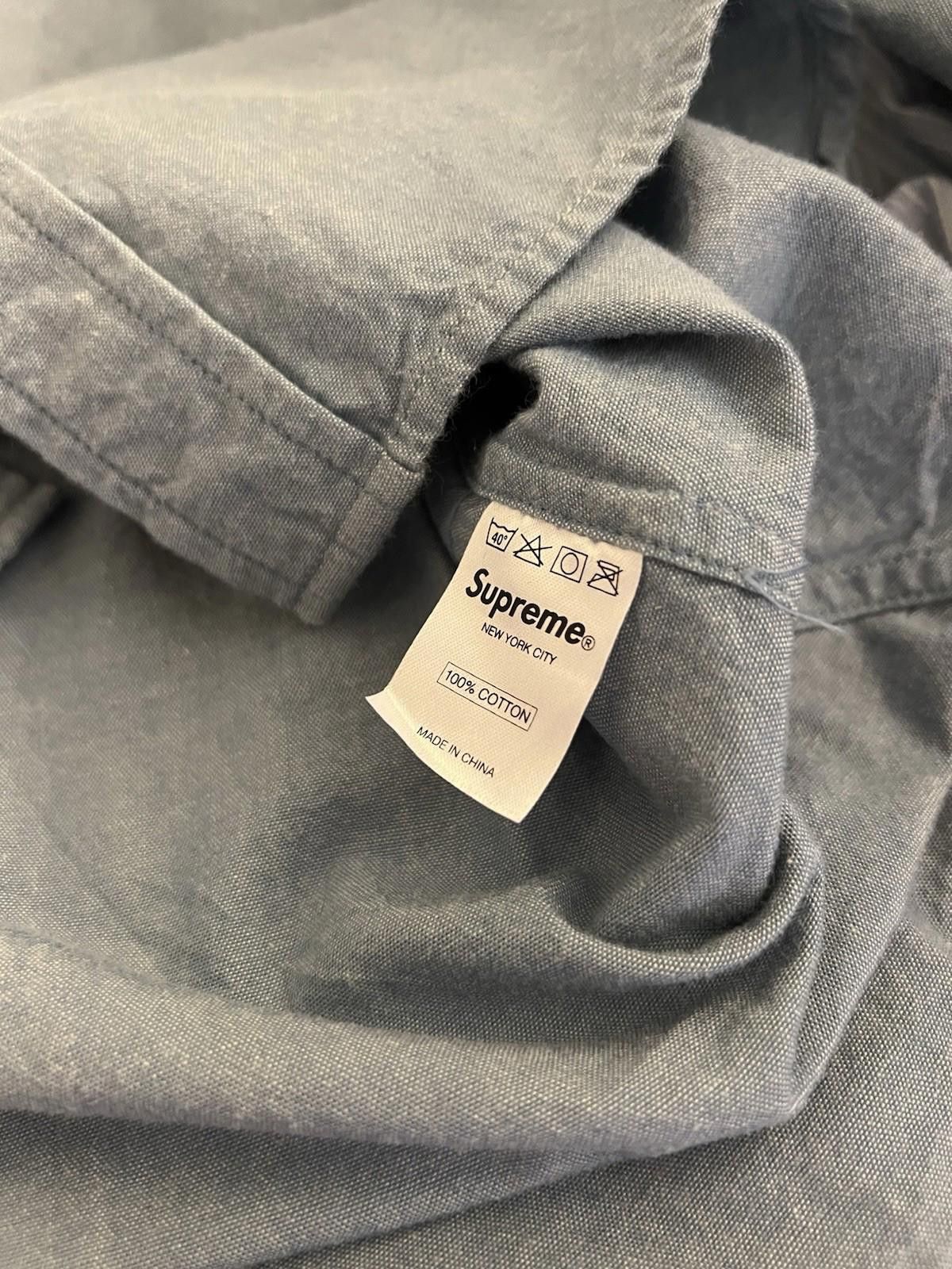 Supreme Pre-Owned SUPREME L/S CHAMBRAY SHIRT BLUE LARGE Size US L / EU 52-54 / 3 - 7 Thumbnail