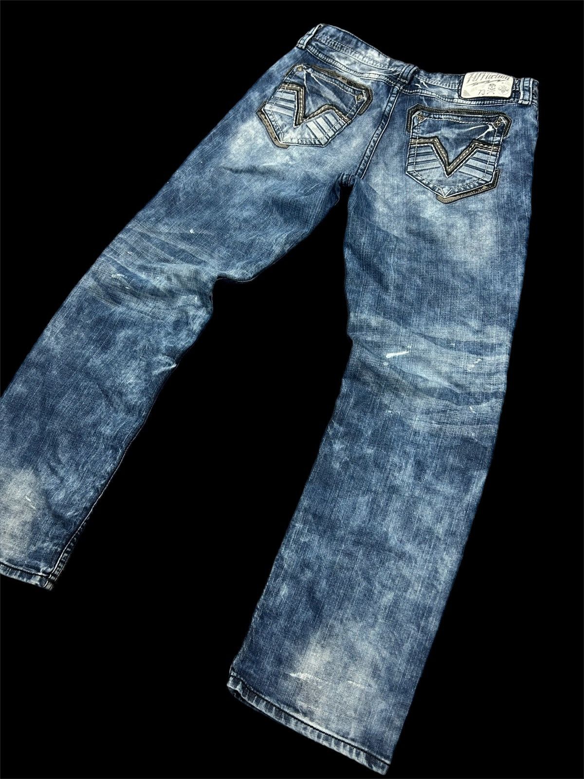 Affliction Affliction Denim Bootcut Acidwash Embroidered Jeans Size US 31 - 6 Thumbnail