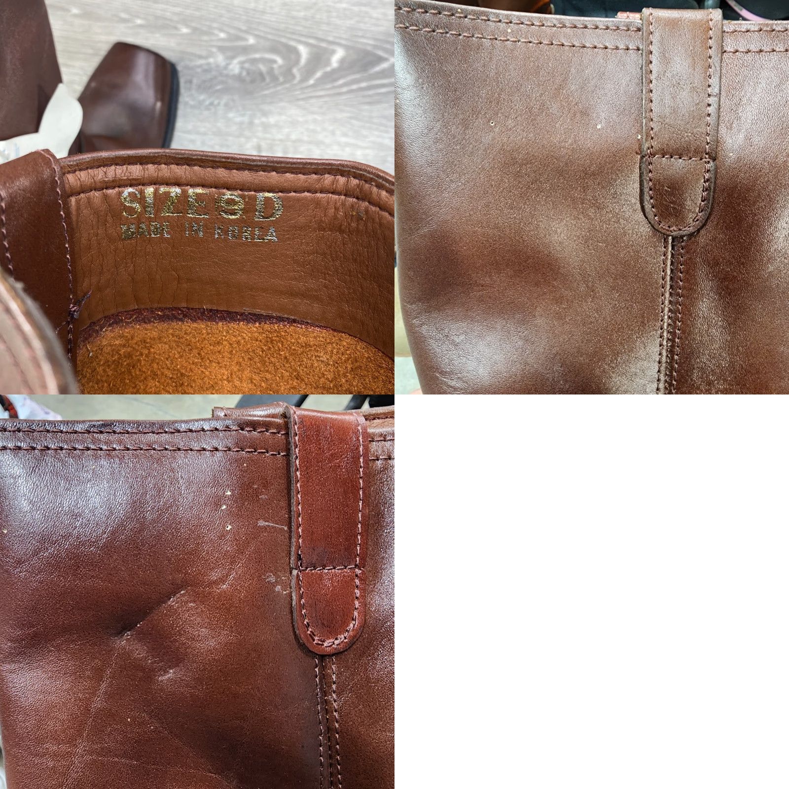 Vintage VINTAGE Texas Steer Mens 9 D Brown Leather Square Toe Harness Biker Boots Size US 9 / EU 42 - 9 Thumbnail