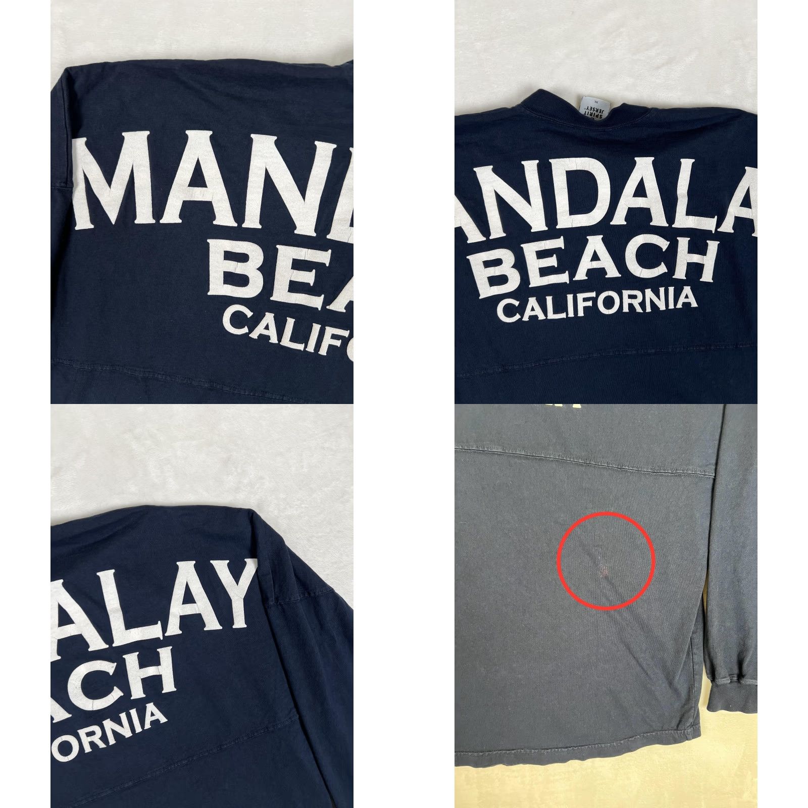 ESPIRIT Spirit Jersey Shirt Mens Long Sleeve XL Navy Blue Mandalay Beach California Crew Neck Graphic Print 90s Travel Coast Beach Size US XL / EU 56 / 4 - 8 Thumbnail