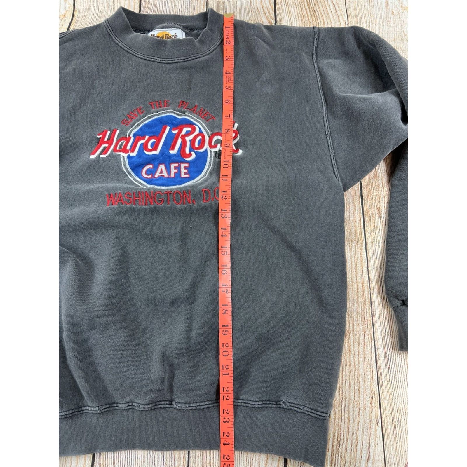 Hard Rock Cafe VINTAGE Hard Rock Cafe Sweatshirt Washington DC Faded Small Crewneck Gray Graphic Print Men S Pullover Shirt Size US S / EU 44-46 / 1 - 6 Thumbnail