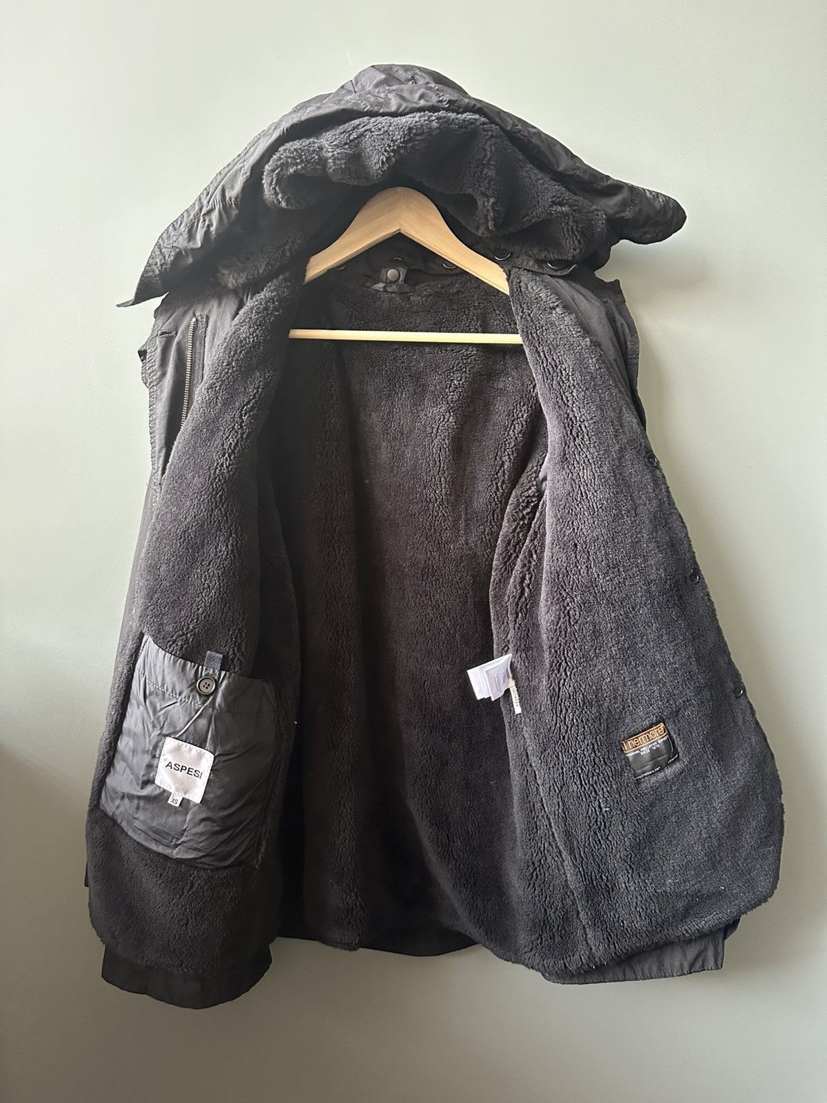 Aspesi Aspesi Thermore Faux Fur Black Lined Parka Size XS Size US XS / EU 42 / 0 - 4 Thumbnail