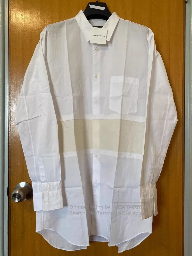 Comme des Garcons Comme Des Garcons White Patchwork Long Shirt Size M / US 6-8 / IT 42-44 - 2 Thumbnail