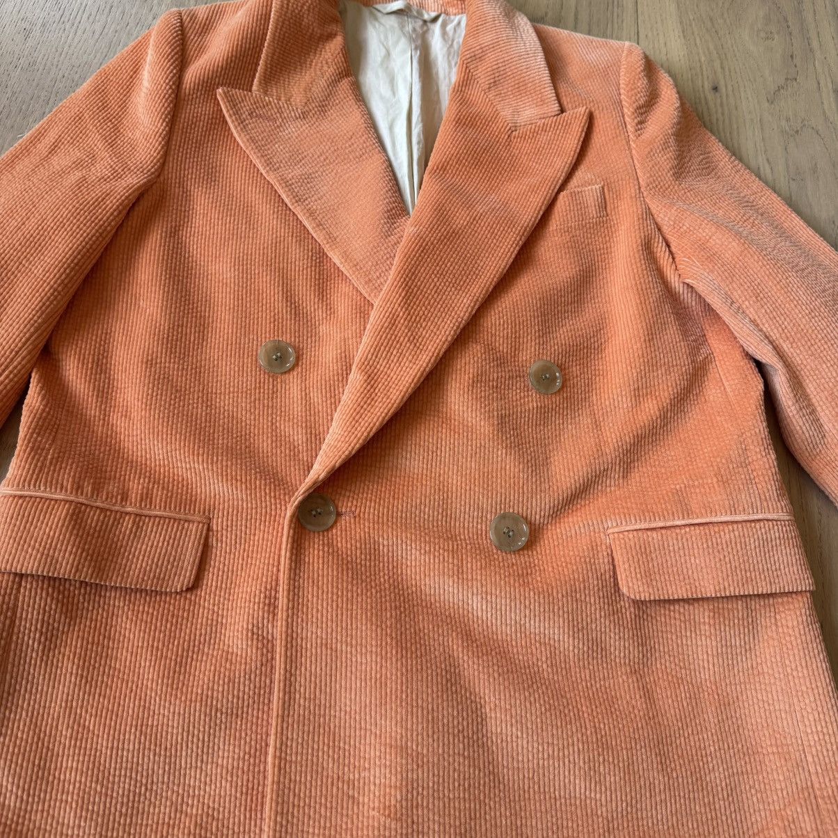 Acne Studios Acne Studios - Corduroy Suit Jacket Blazer - Peach Orange Size S / US 4 / IT 40 - 2 Thumbnail
