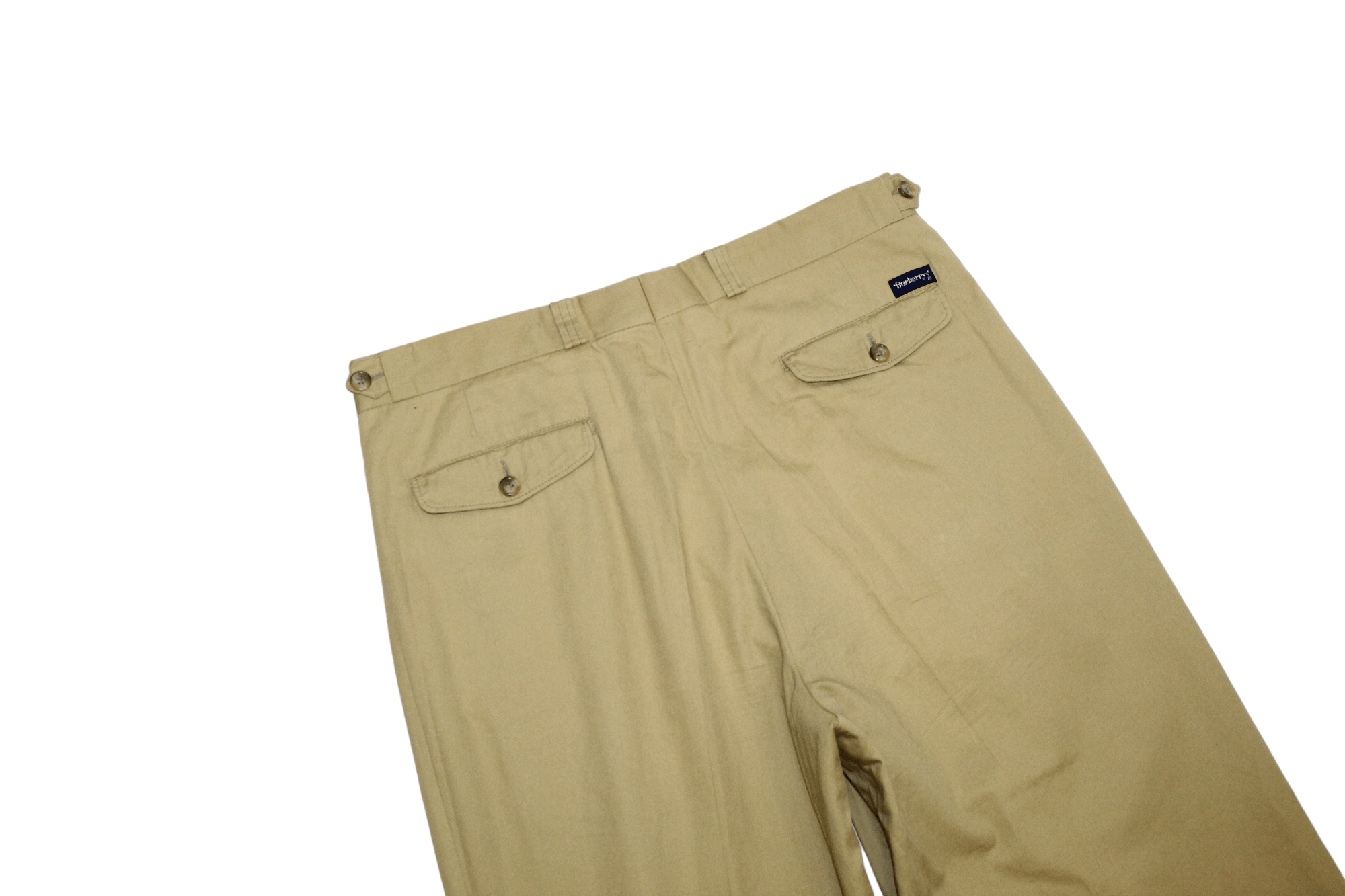 Burberry 🔥RARE 80s Burberrys 5 Pockets Pleated Camel-Cotton Trousers Size US 36 / EU 52 - 5 Thumbnail