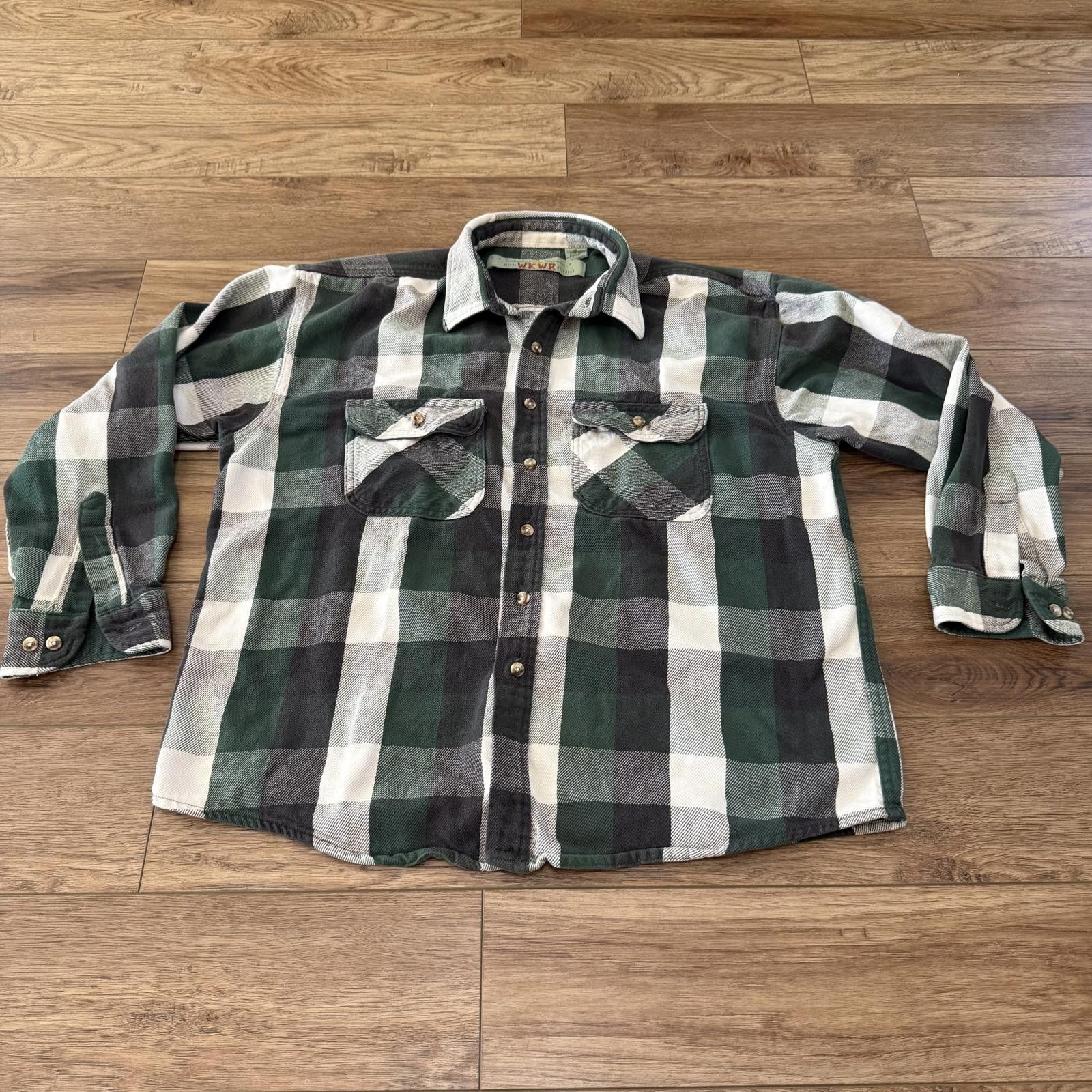 Anchor Blue Vintage 90s Anchor Blue Green Plaid Flannel Shirt Workwear Size US XL / EU 56 / 4 - 1 Thumbnail