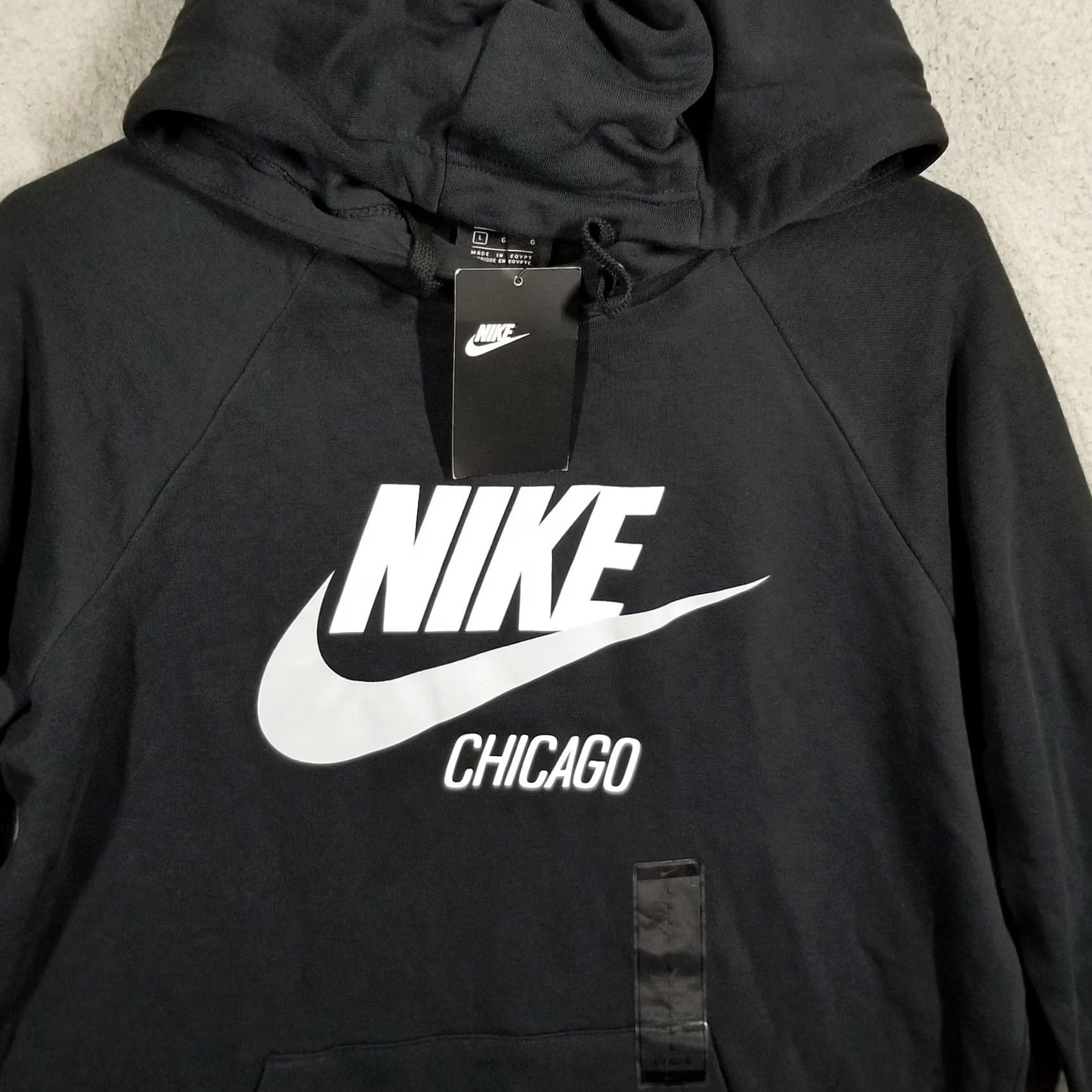 Nike Nike Hoodie Womens Large Black Chicago Fleece Pullover Sweatshirt CW2326-010 Size L / US 10 / IT 46 - 2 Thumbnail