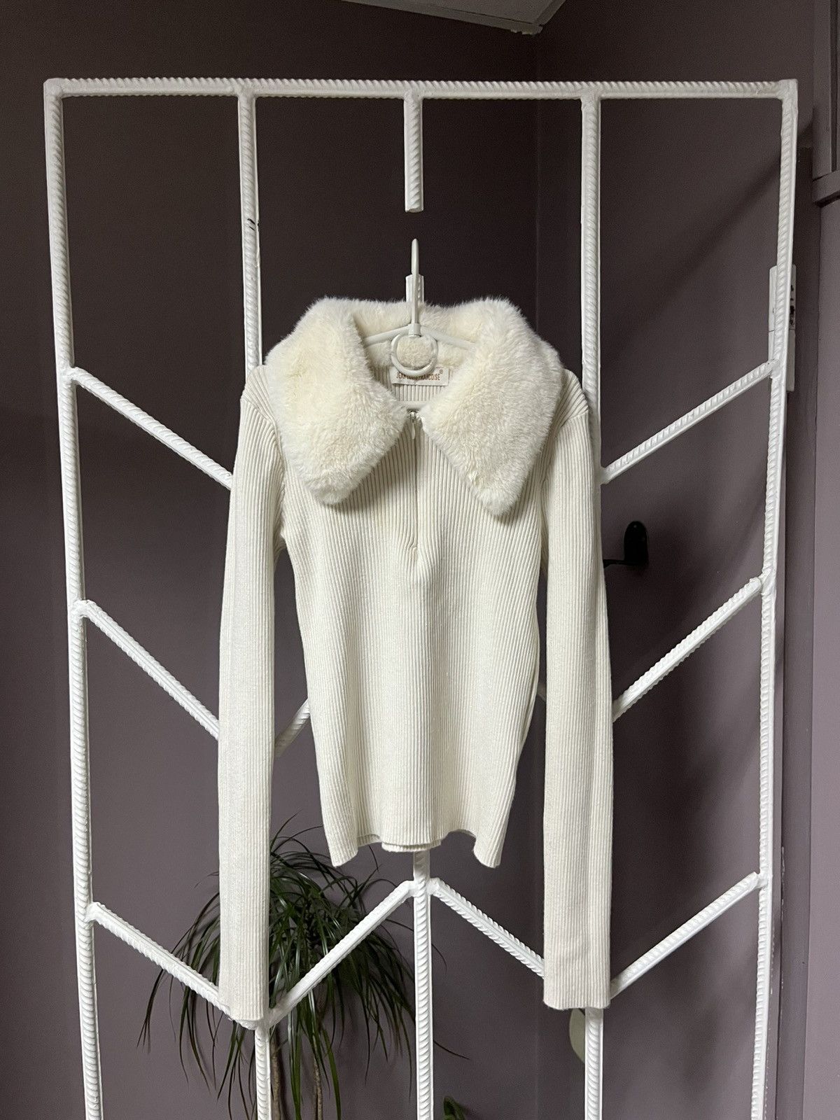 Juicy Couture Cute Fur Collar Sweater Half Zip Size S / US 4 / IT 40 - 1 Thumbnail